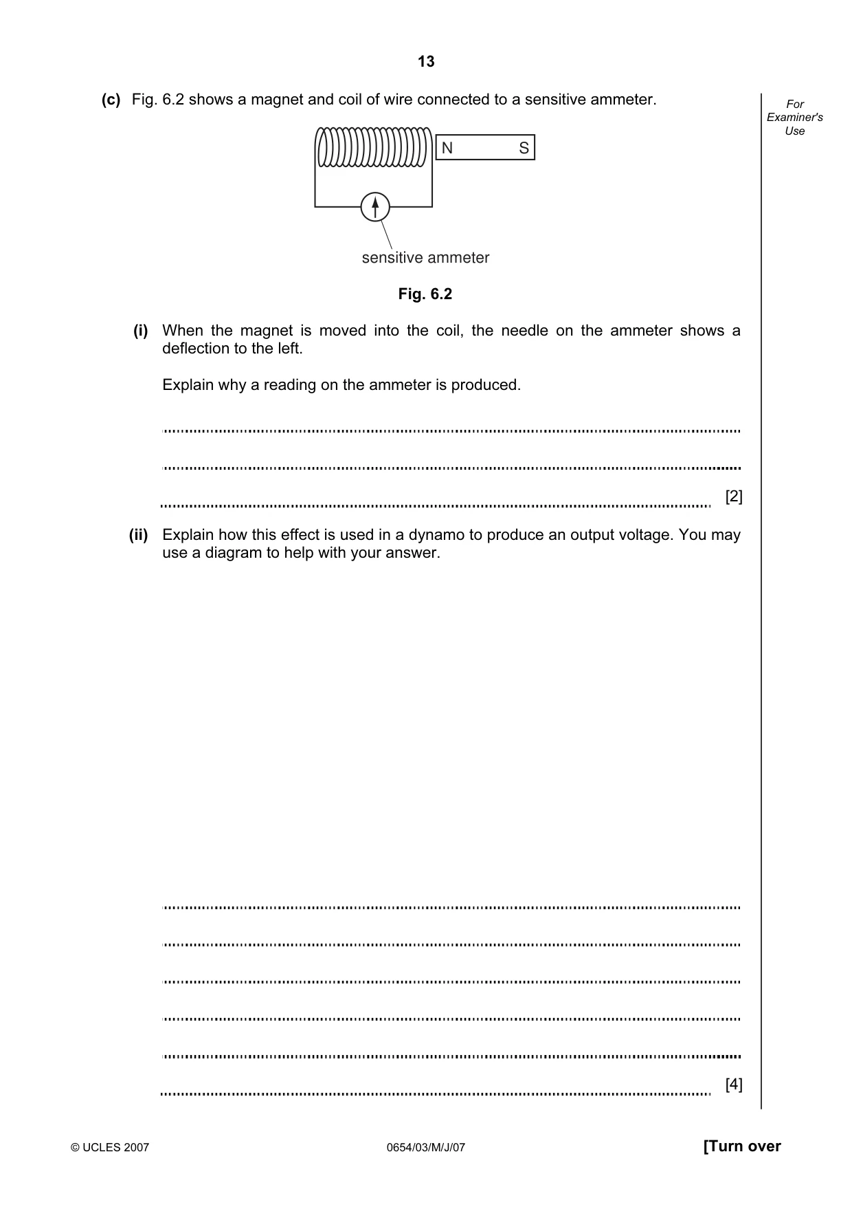 Cambridge IGCSE Sciences - Co-ordinated (Double) 0654 2007 May/June Paper 3 · Variant 1 question paper, page 13 of 20