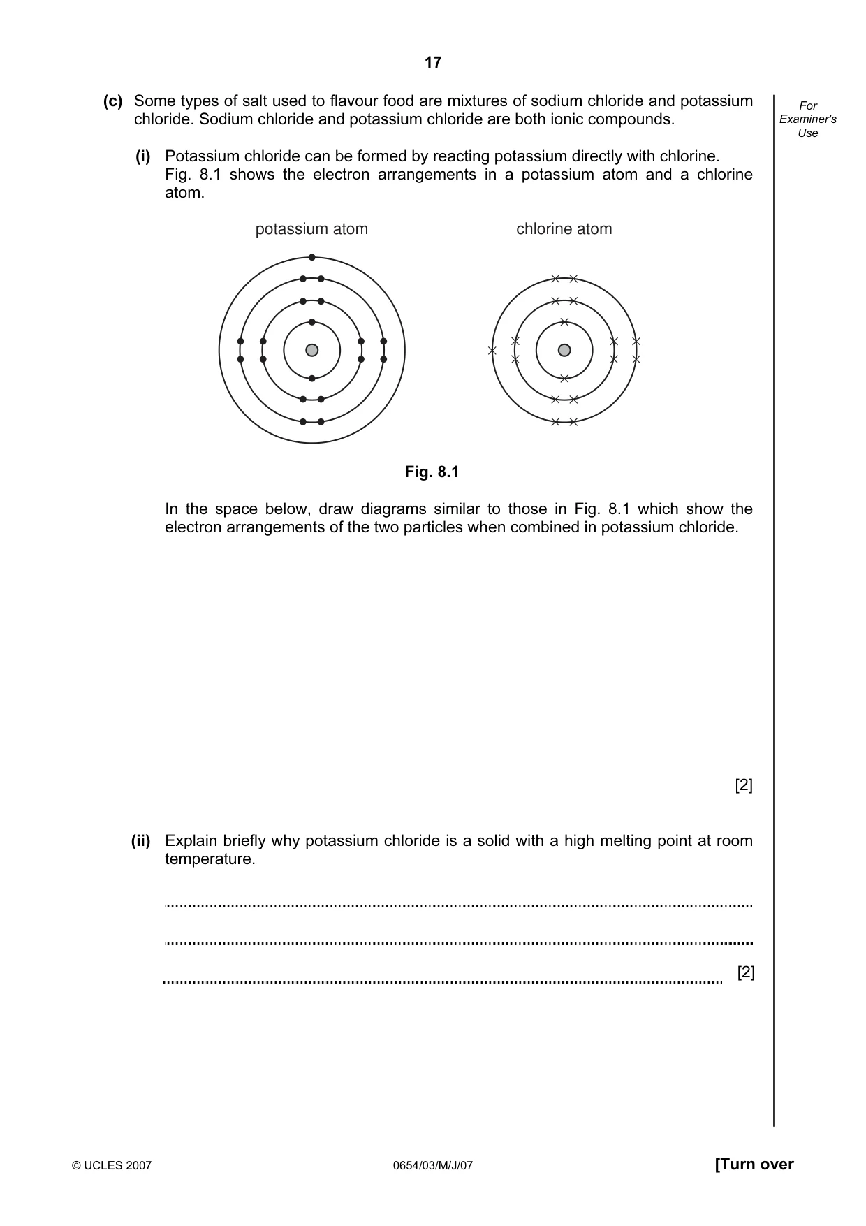 Cambridge IGCSE Sciences - Co-ordinated (Double) 0654 2007 May/June Paper 3 · Variant 1 question paper, page 17 of 20