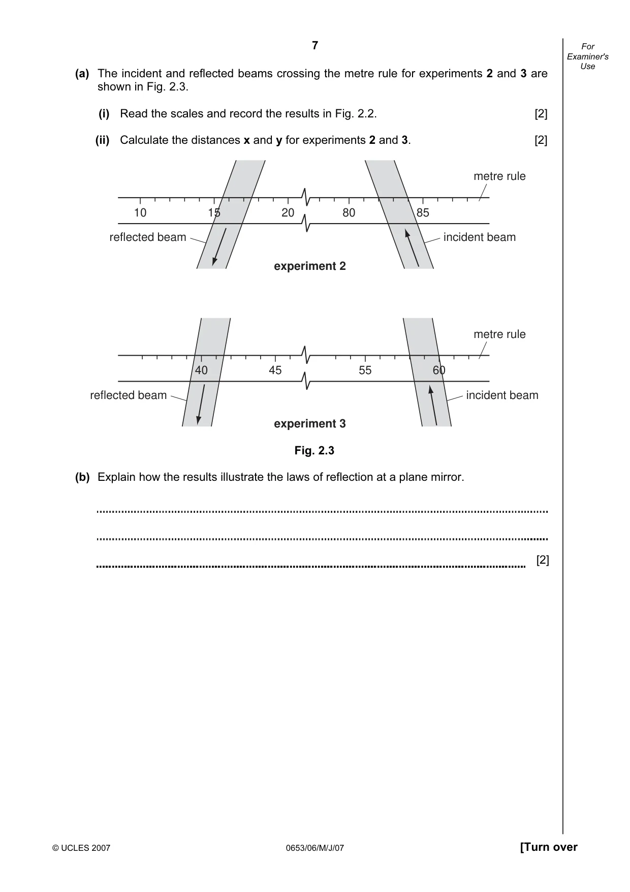 Cambridge IGCSE Sciences - Co-ordinated (Double) 0654 2007 May/June Paper 6 · Variant 1 question paper, page 7 of 20