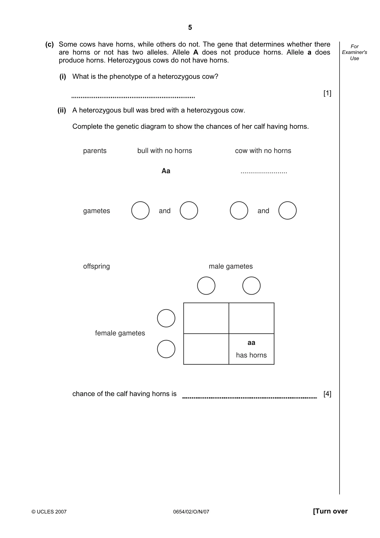 Cambridge IGCSE Sciences - Co-ordinated (Double) 0654 2007 Oct/Nov Paper 2 · Variant 1 question paper, page 5 of 24
