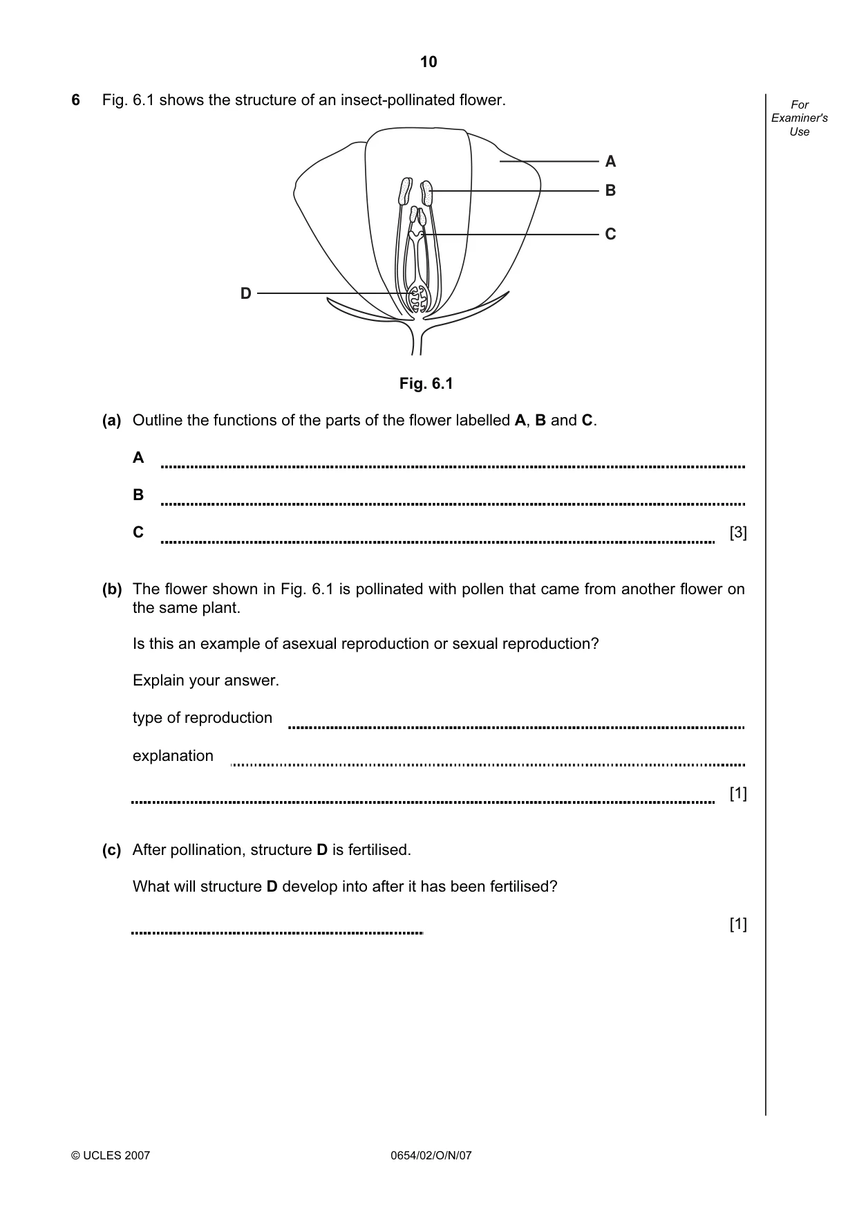 Cambridge IGCSE Sciences - Co-ordinated (Double) 0654 2007 Oct/Nov Paper 2 · Variant 1 question paper, page 10 of 24