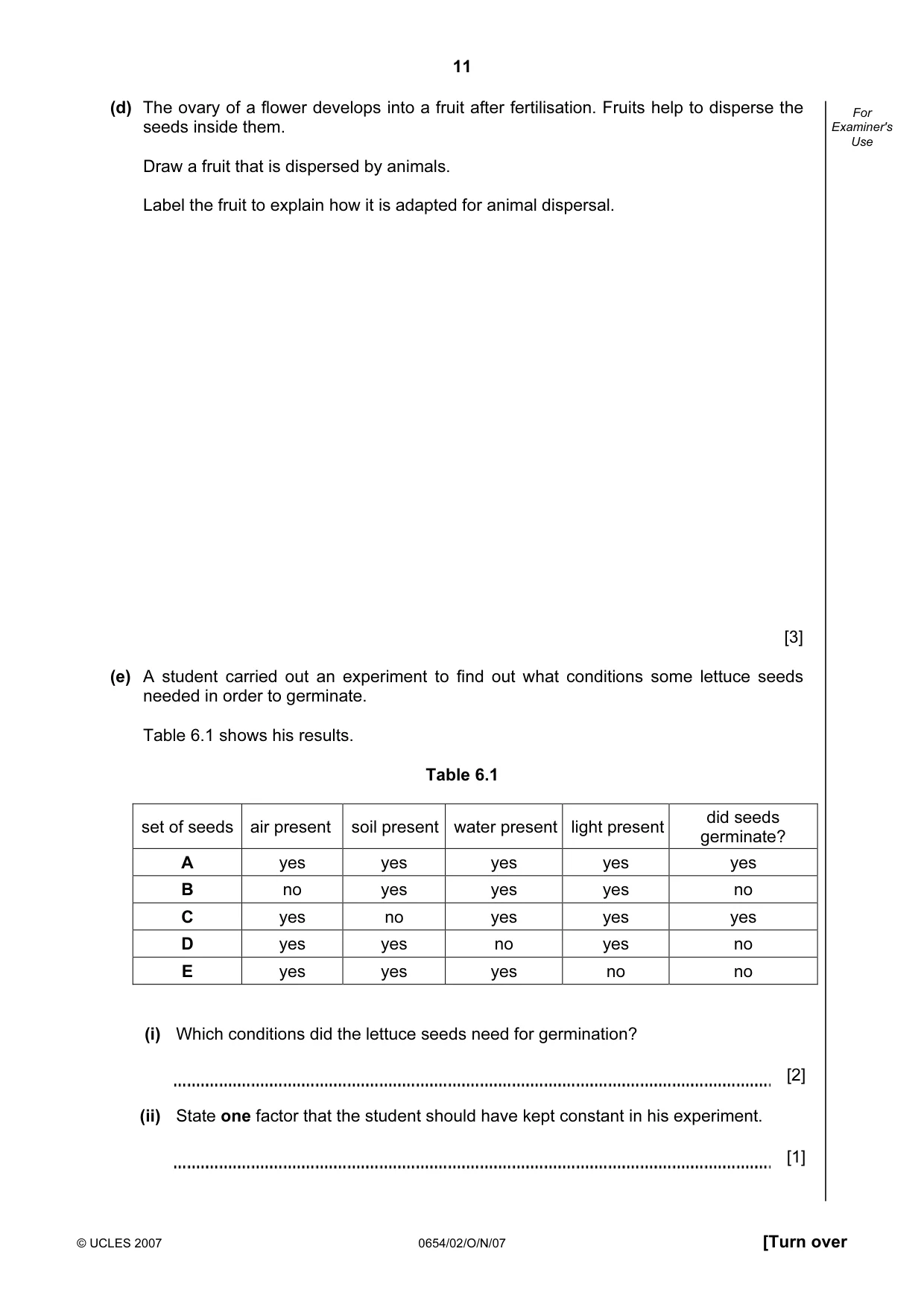 Cambridge IGCSE Sciences - Co-ordinated (Double) 0654 2007 Oct/Nov Paper 2 · Variant 1 question paper, page 11 of 24