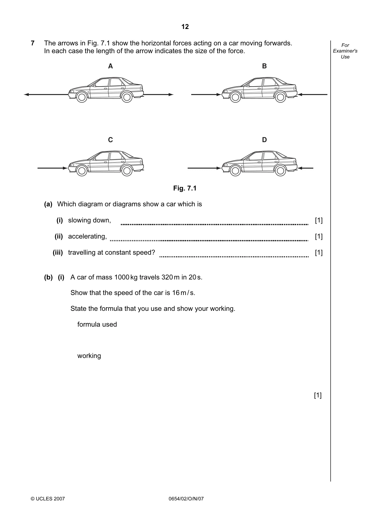 Cambridge IGCSE Sciences - Co-ordinated (Double) 0654 2007 Oct/Nov Paper 2 · Variant 1 question paper, page 12 of 24