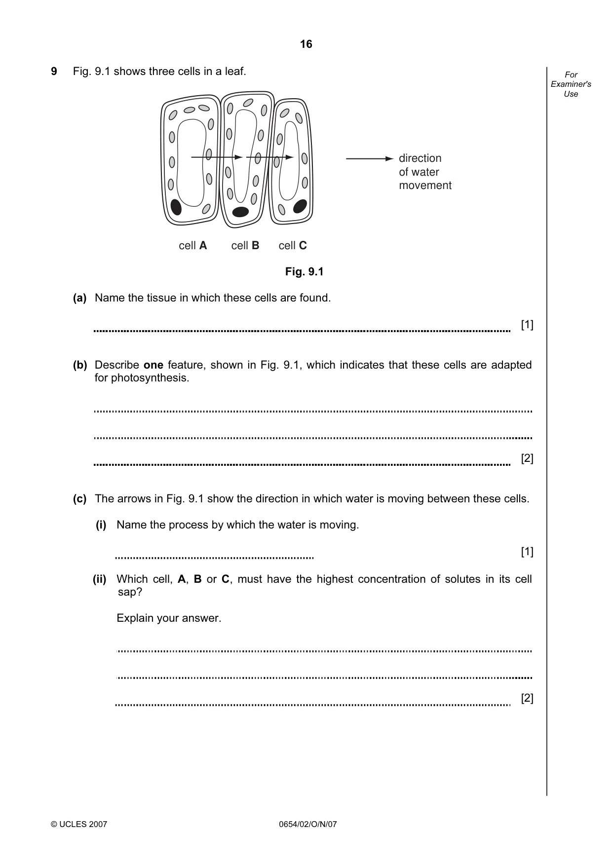 Cambridge IGCSE Sciences - Co-ordinated (Double) 0654 2007 Oct/Nov Paper 2 · Variant 1 question paper, page 16 of 24