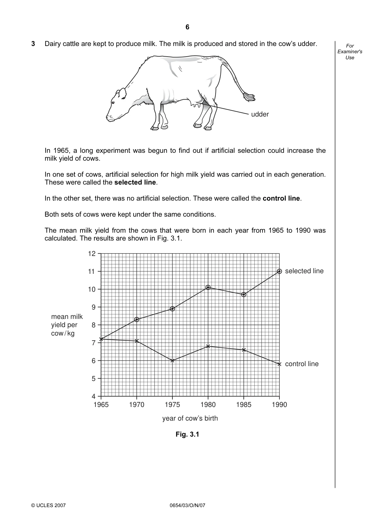 Cambridge IGCSE Sciences - Co-ordinated (Double) 0654 2007 Oct/Nov Paper 3 · Variant 1 question paper, page 6 of 24