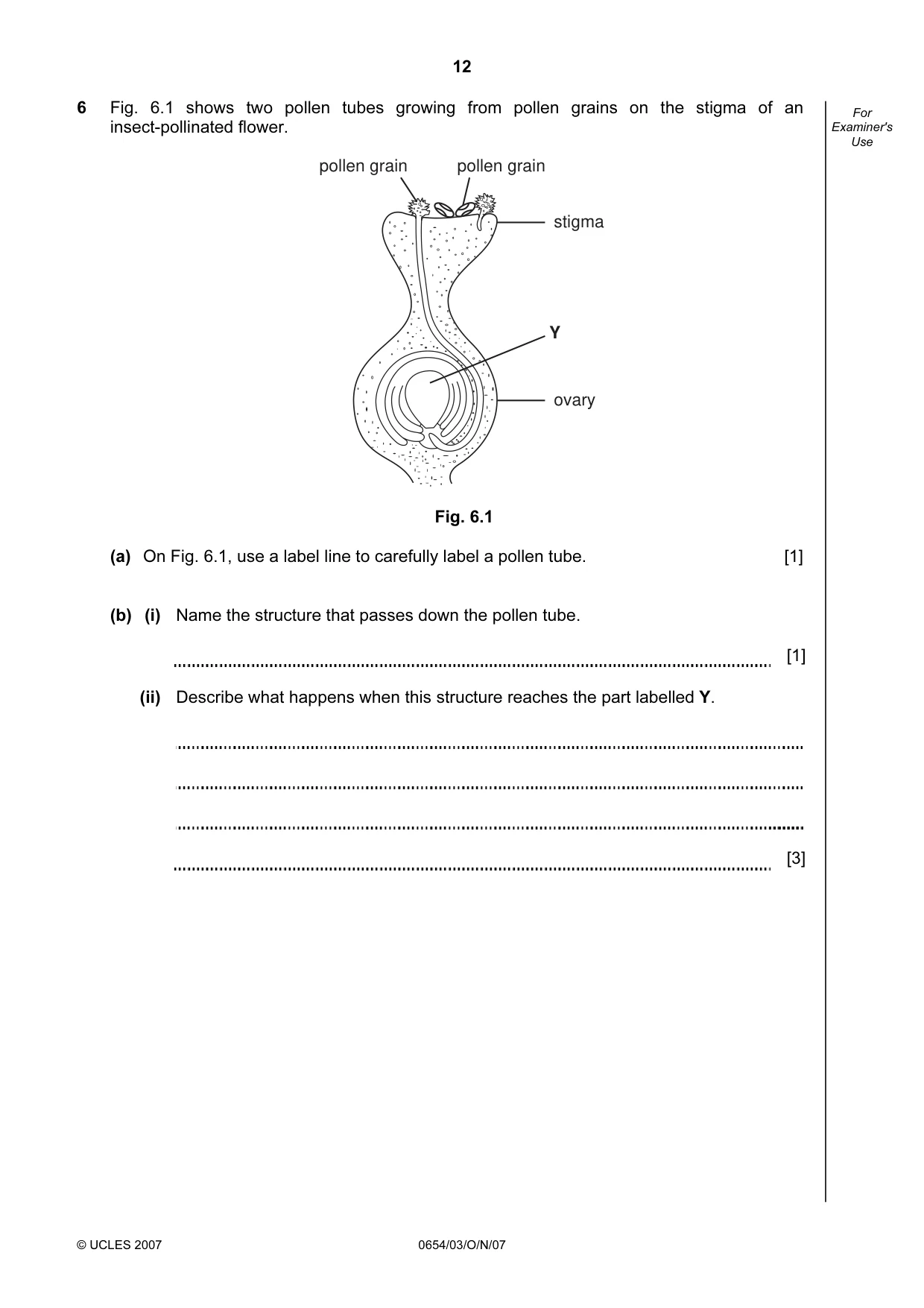 Cambridge IGCSE Sciences - Co-ordinated (Double) 0654 2007 Oct/Nov Paper 3 · Variant 1 question paper, page 12 of 24