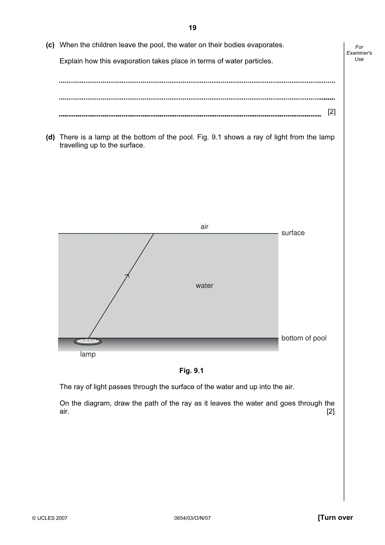 Cambridge IGCSE Sciences - Co-ordinated (Double) 0654 2007 Oct/Nov Paper 3 · Variant 1 question paper, page 19 of 24