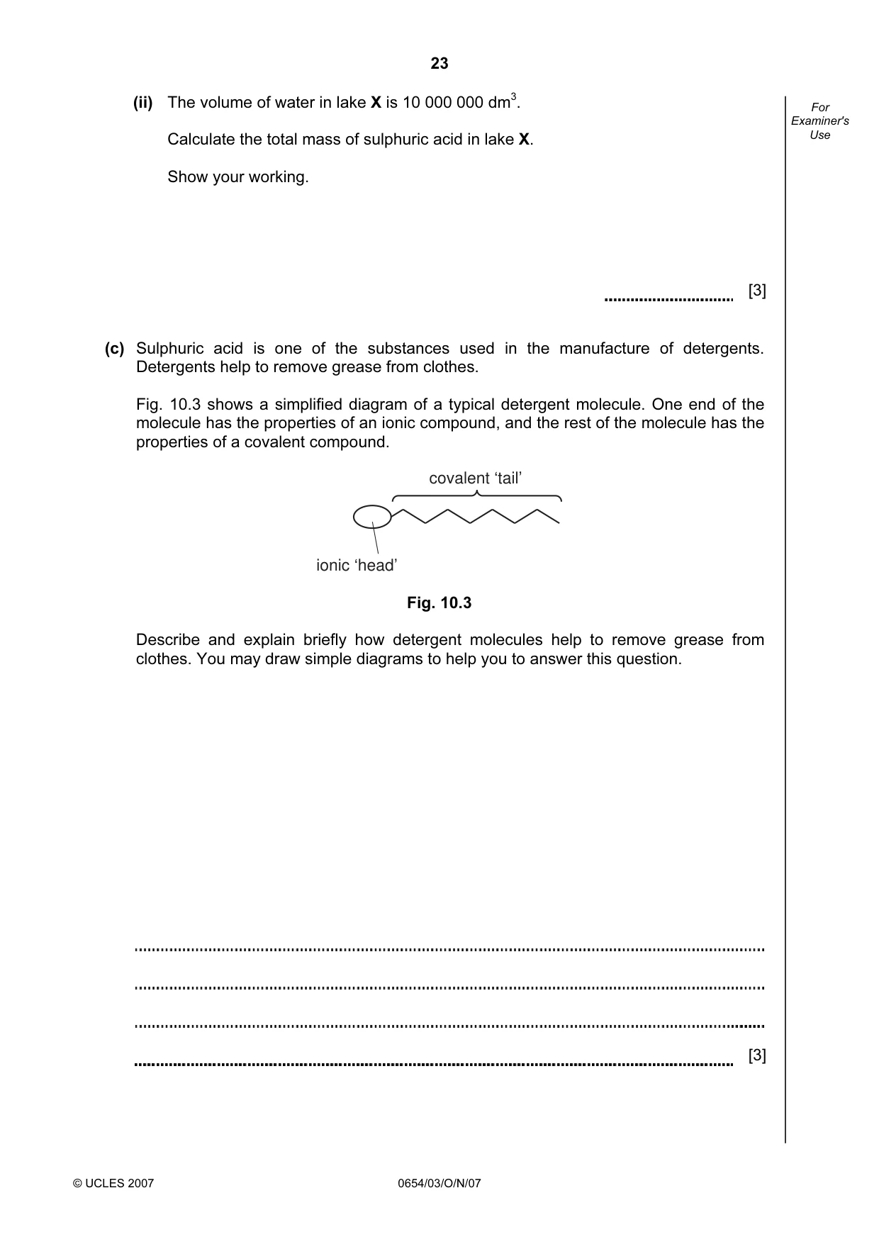 Cambridge IGCSE Sciences - Co-ordinated (Double) 0654 2007 Oct/Nov Paper 3 · Variant 1 question paper, page 23 of 24