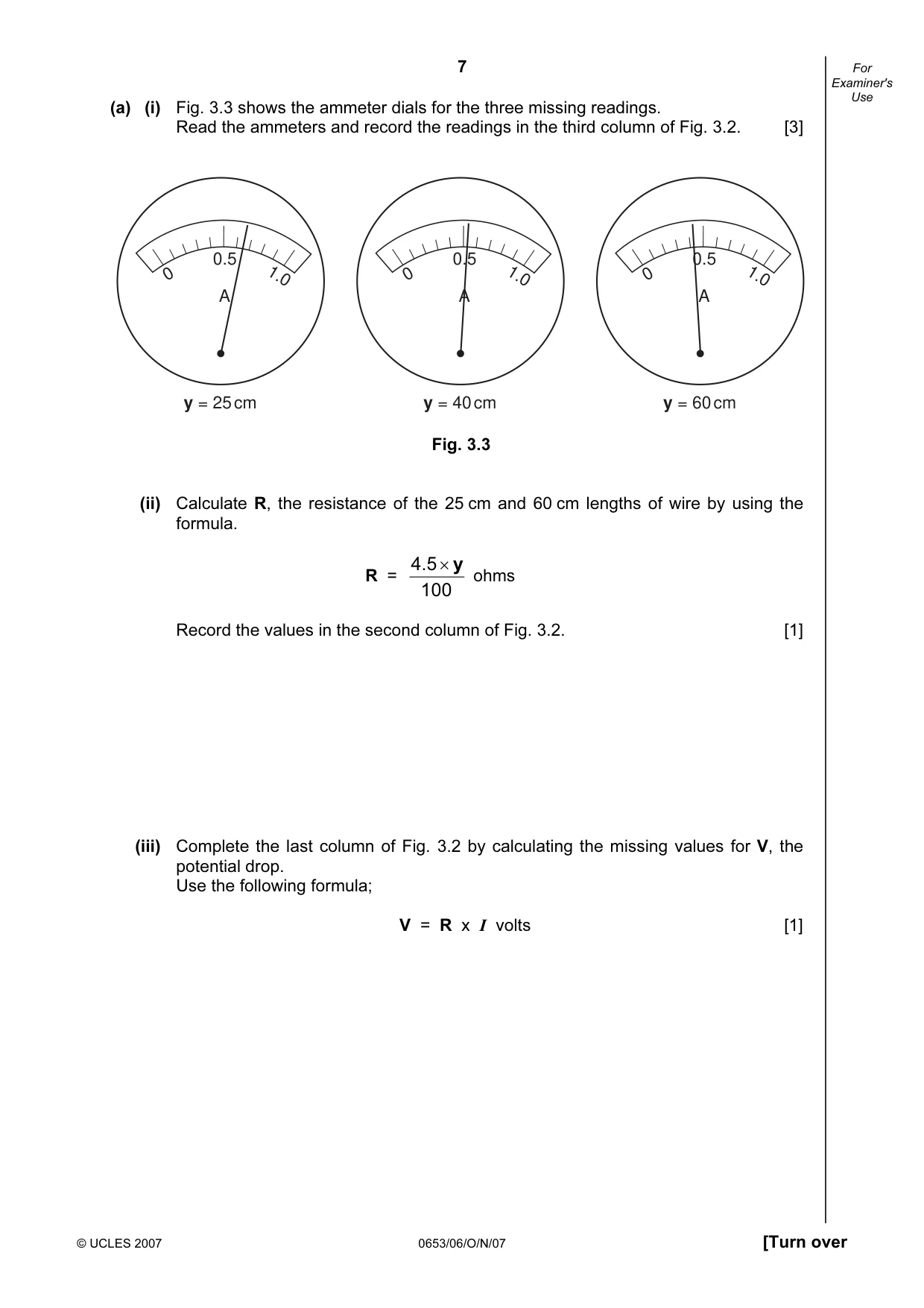 Cambridge IGCSE Sciences - Co-ordinated (Double) 0654 2007 Oct/Nov Paper 6 · Variant 1 question paper, page 7 of 16