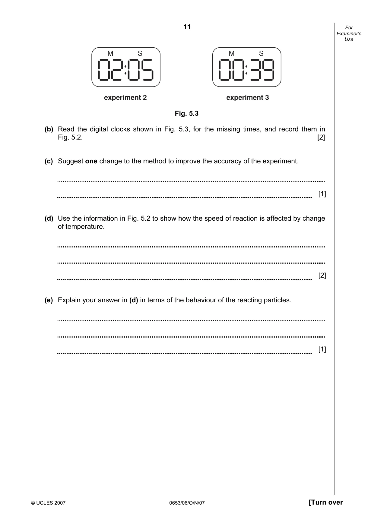 Cambridge IGCSE Sciences - Co-ordinated (Double) 0654 2007 Oct/Nov Paper 6 · Variant 1 question paper, page 11 of 16