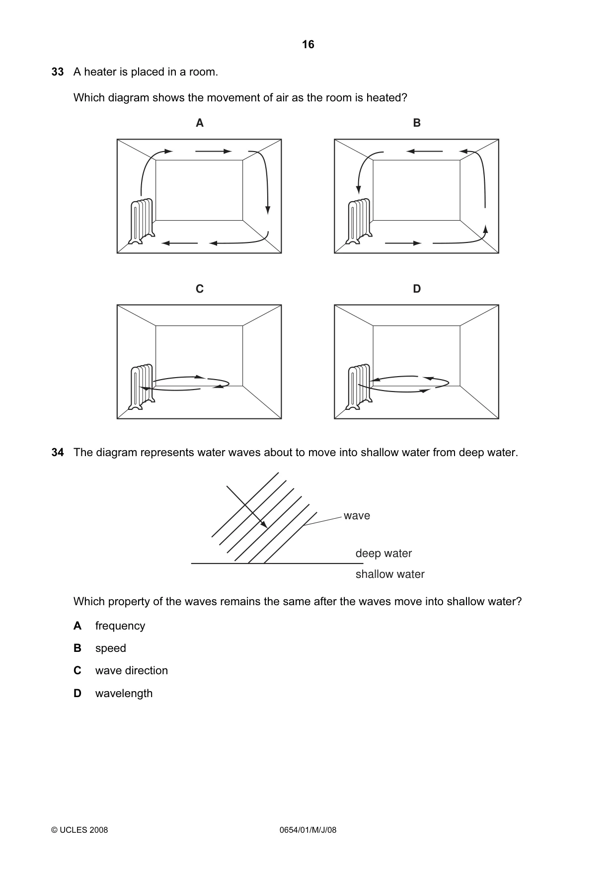 Cambridge IGCSE Sciences - Co-ordinated (Double) 0654 2008 May/June Paper 1 · Variant 1 question paper, page 16 of 20