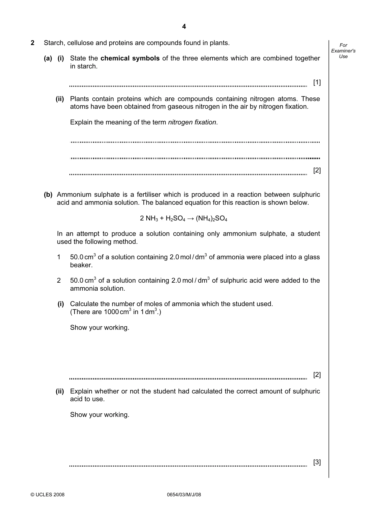 Cambridge IGCSE Sciences - Co-ordinated (Double) 0654 2008 May/June Paper 3 · Variant 1 question paper, page 4 of 24