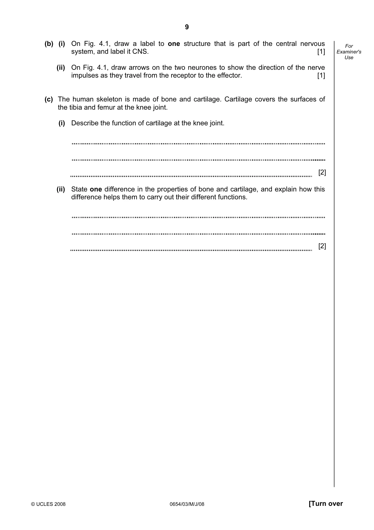 Cambridge IGCSE Sciences - Co-ordinated (Double) 0654 2008 May/June Paper 3 · Variant 1 question paper, page 9 of 24
