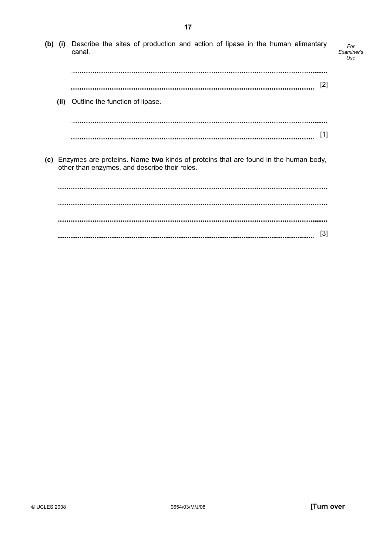 Cambridge IGCSE Sciences - Co-ordinated (Double) 0654 2008 May/June Paper 3 · Variant 1 question paper, page 17 of 24