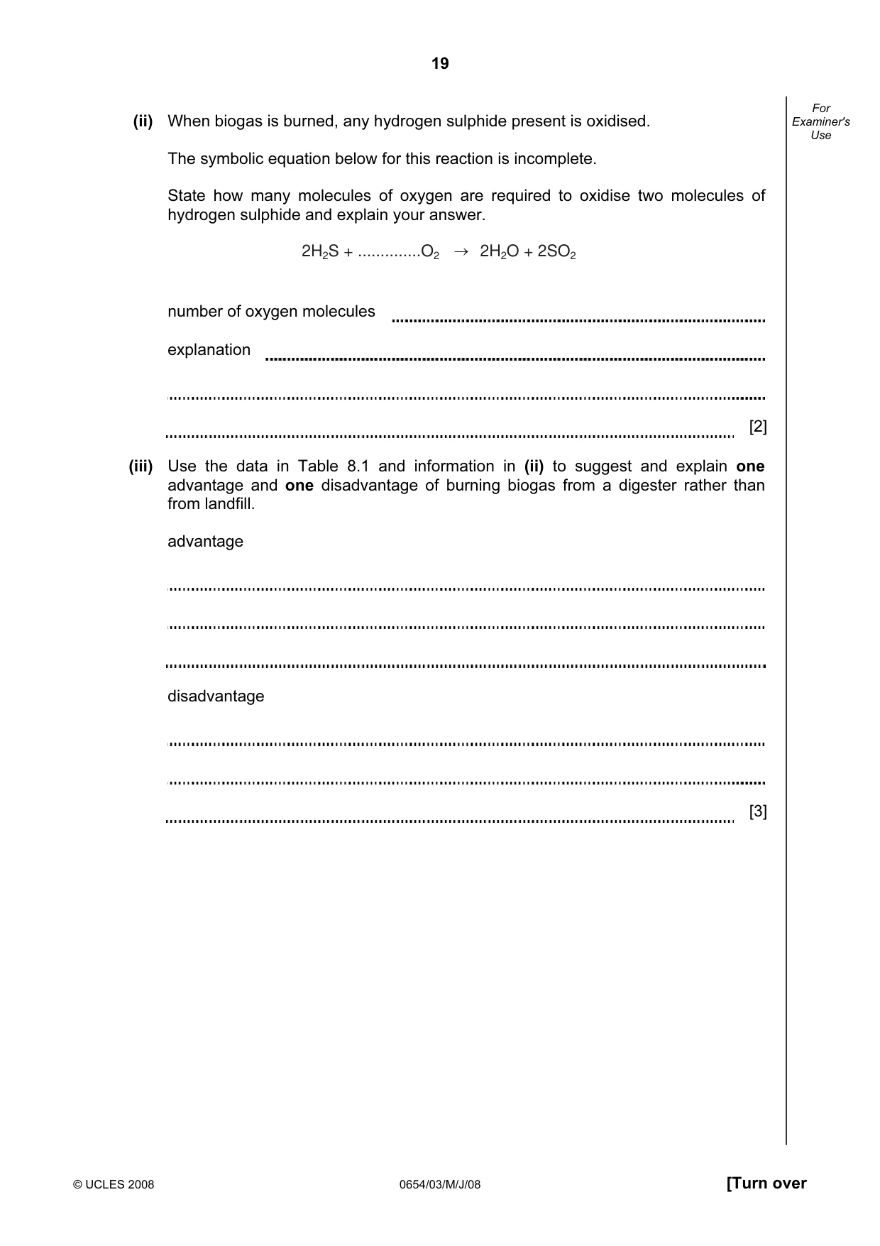 Cambridge IGCSE Sciences - Co-ordinated (Double) 0654 2008 May/June Paper 3 · Variant 1 question paper, page 19 of 24
