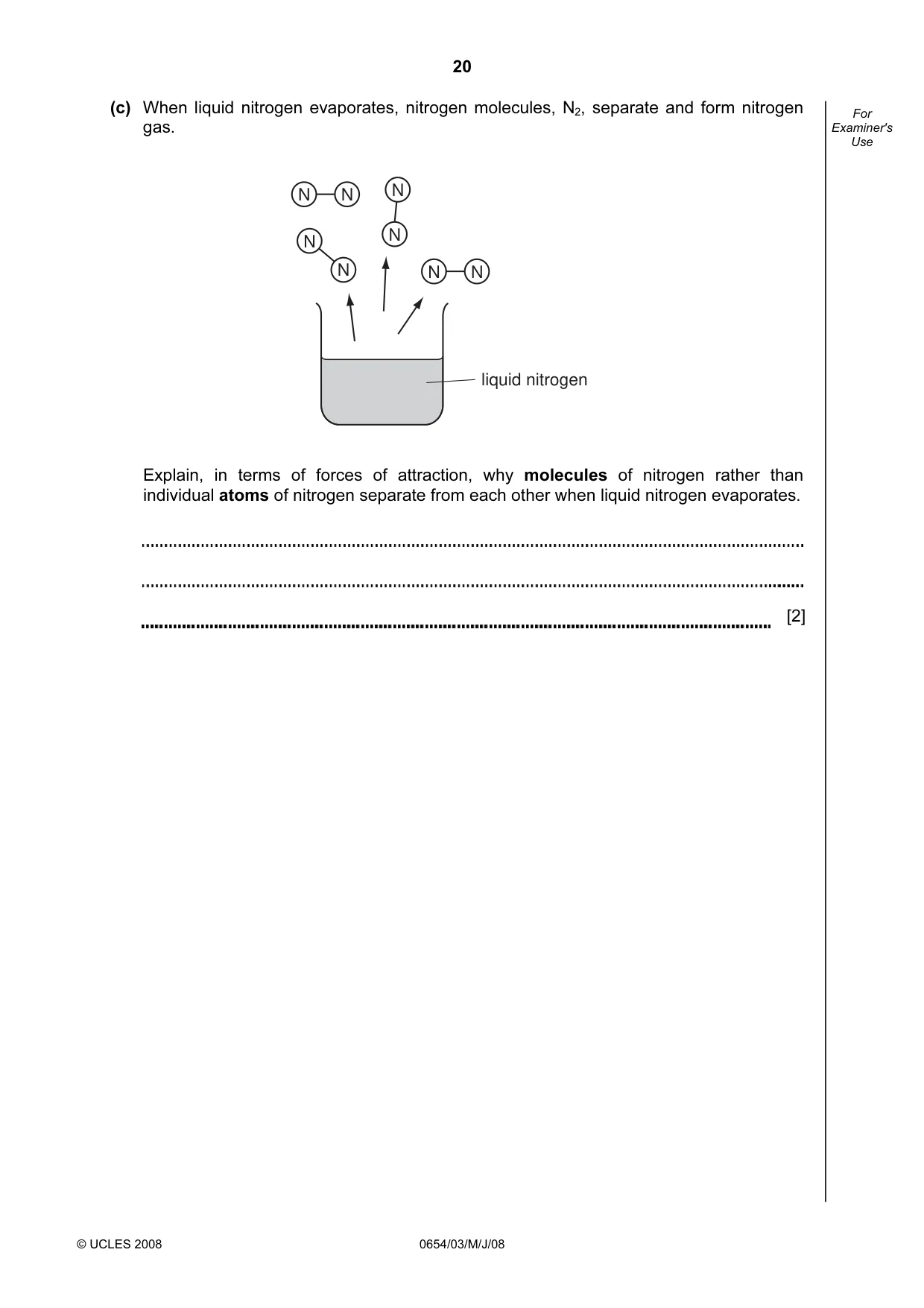 Cambridge IGCSE Sciences - Co-ordinated (Double) 0654 2008 May/June Paper 3 · Variant 1 question paper, page 20 of 24