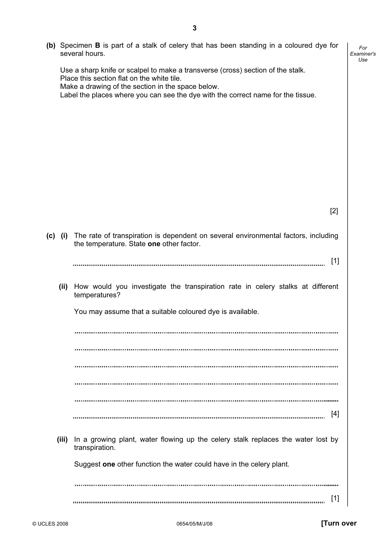 Cambridge IGCSE Sciences - Co-ordinated (Double) 0654 2008 May/June Paper 5 · Variant 1 question paper, page 3 of 12