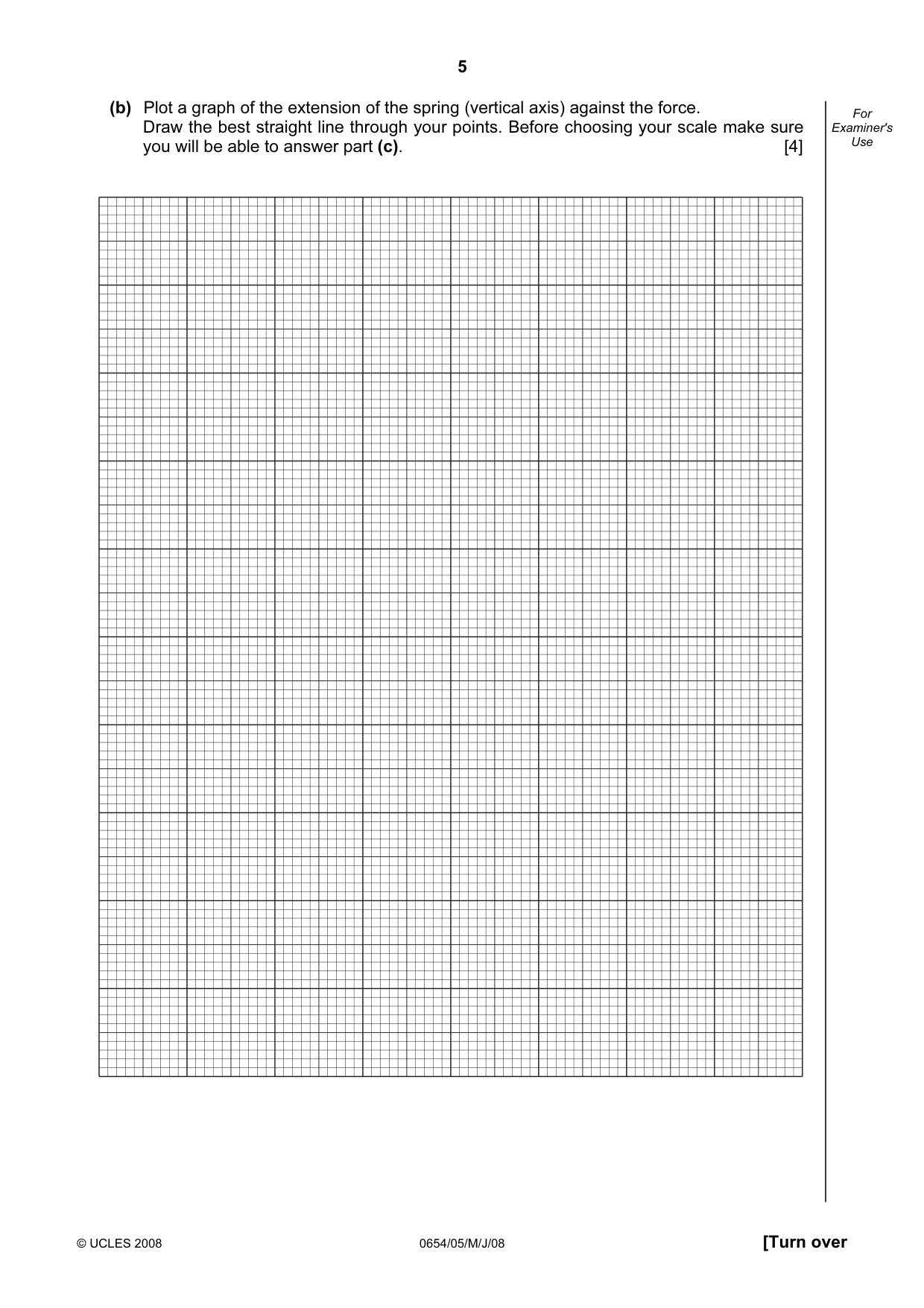 Cambridge IGCSE Sciences - Co-ordinated (Double) 0654 2008 May/June Paper 5 · Variant 1 question paper, page 5 of 12