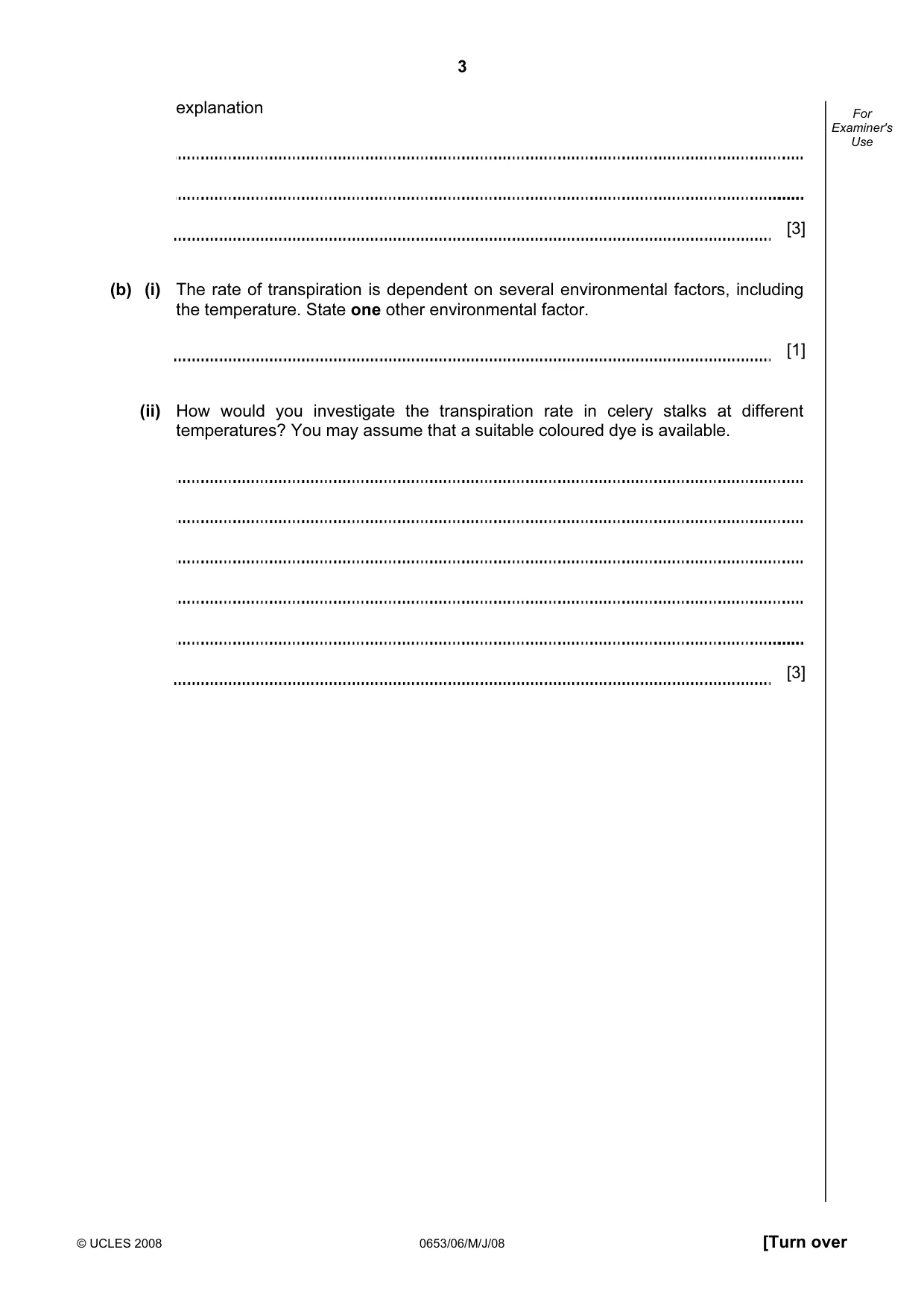 Cambridge IGCSE Sciences - Co-ordinated (Double) 0654 2008 May/June Paper 6 · Variant 1 question paper, page 3 of 20