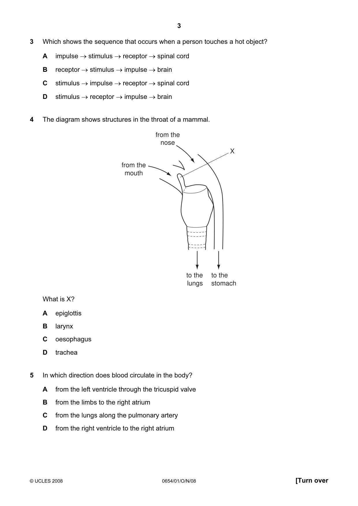 Cambridge IGCSE Sciences - Co-ordinated (Double) 0654 2008 Oct/Nov Paper 1 · Variant 1 question paper, page 3 of 20