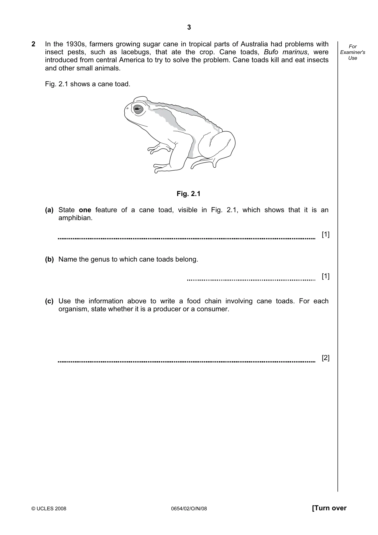 Cambridge IGCSE Sciences - Co-ordinated (Double) 0654 2008 Oct/Nov Paper 2 · Variant 1 question paper, page 3 of 28