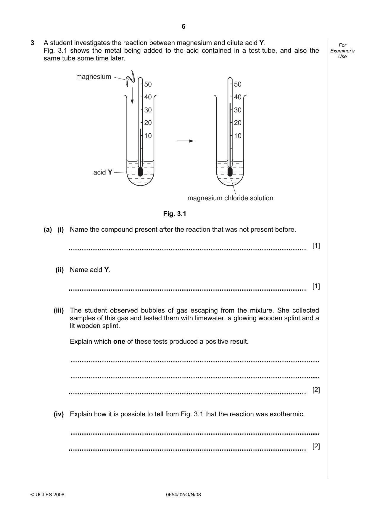 Cambridge IGCSE Sciences - Co-ordinated (Double) 0654 2008 Oct/Nov Paper 2 · Variant 1 question paper, page 6 of 28