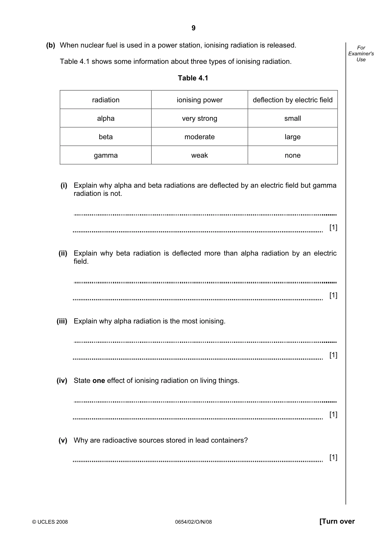 Cambridge IGCSE Sciences - Co-ordinated (Double) 0654 2008 Oct/Nov Paper 2 · Variant 1 question paper, page 9 of 28