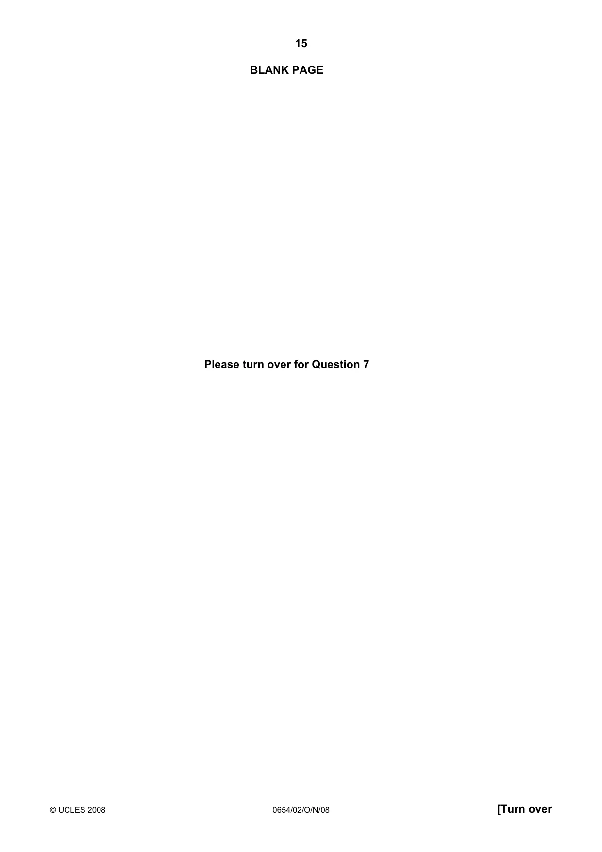 Cambridge IGCSE Sciences - Co-ordinated (Double) 0654 2008 Oct/Nov Paper 2 · Variant 1 question paper, page 15 of 28