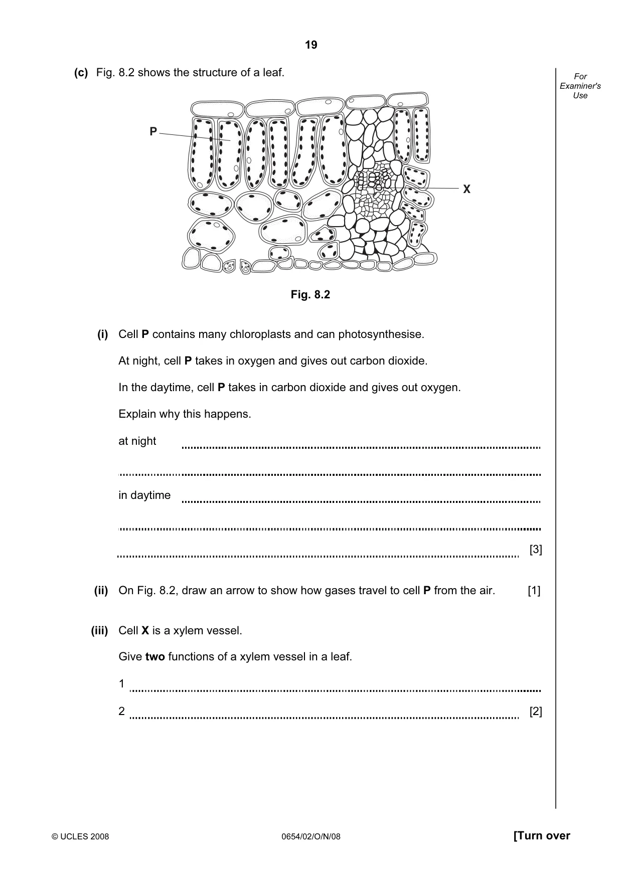 Cambridge IGCSE Sciences - Co-ordinated (Double) 0654 2008 Oct/Nov Paper 2 · Variant 1 question paper, page 19 of 28