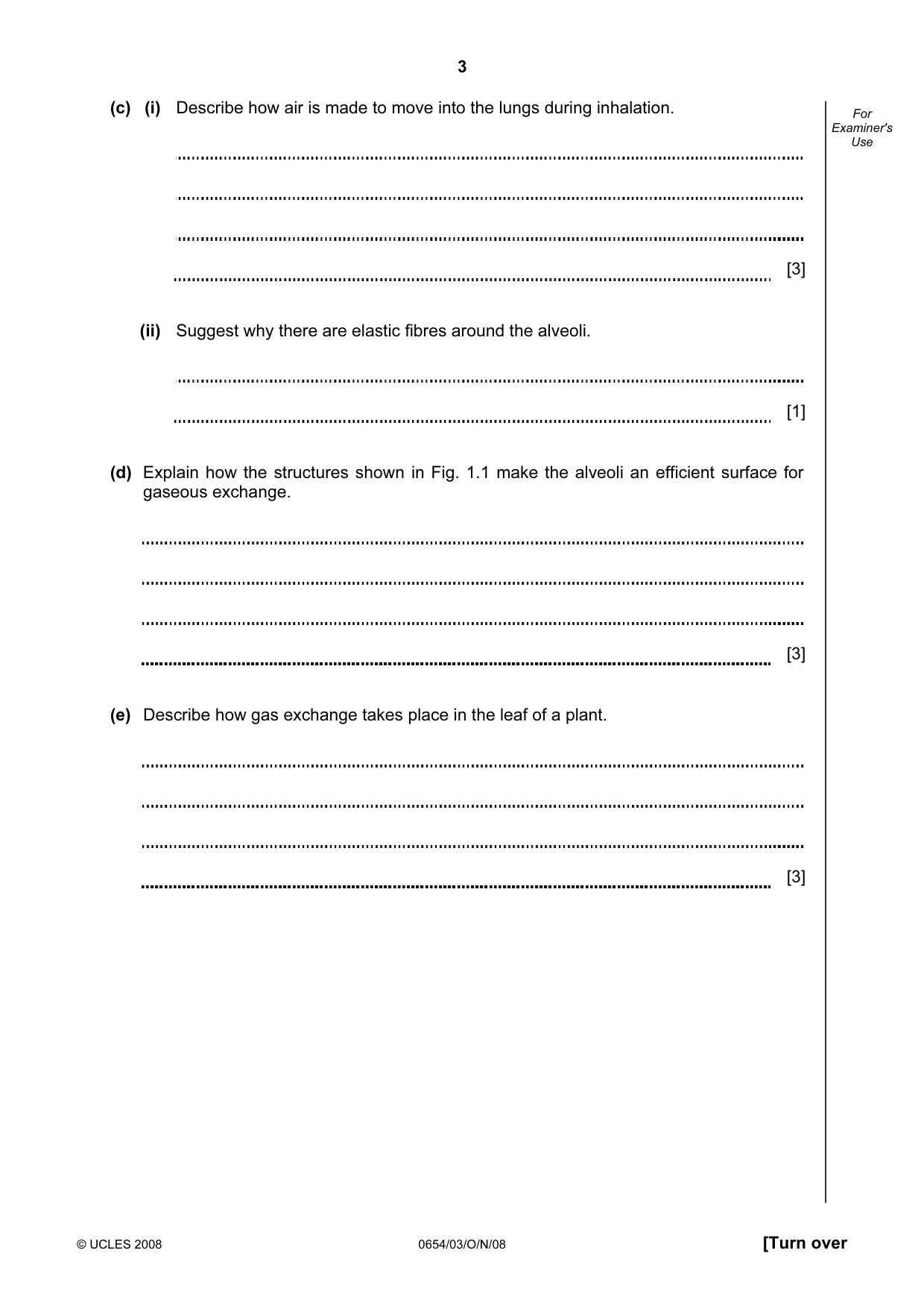 Cambridge IGCSE Sciences - Co-ordinated (Double) 0654 2008 Oct/Nov Paper 3 · Variant 1 question paper, page 3 of 28
