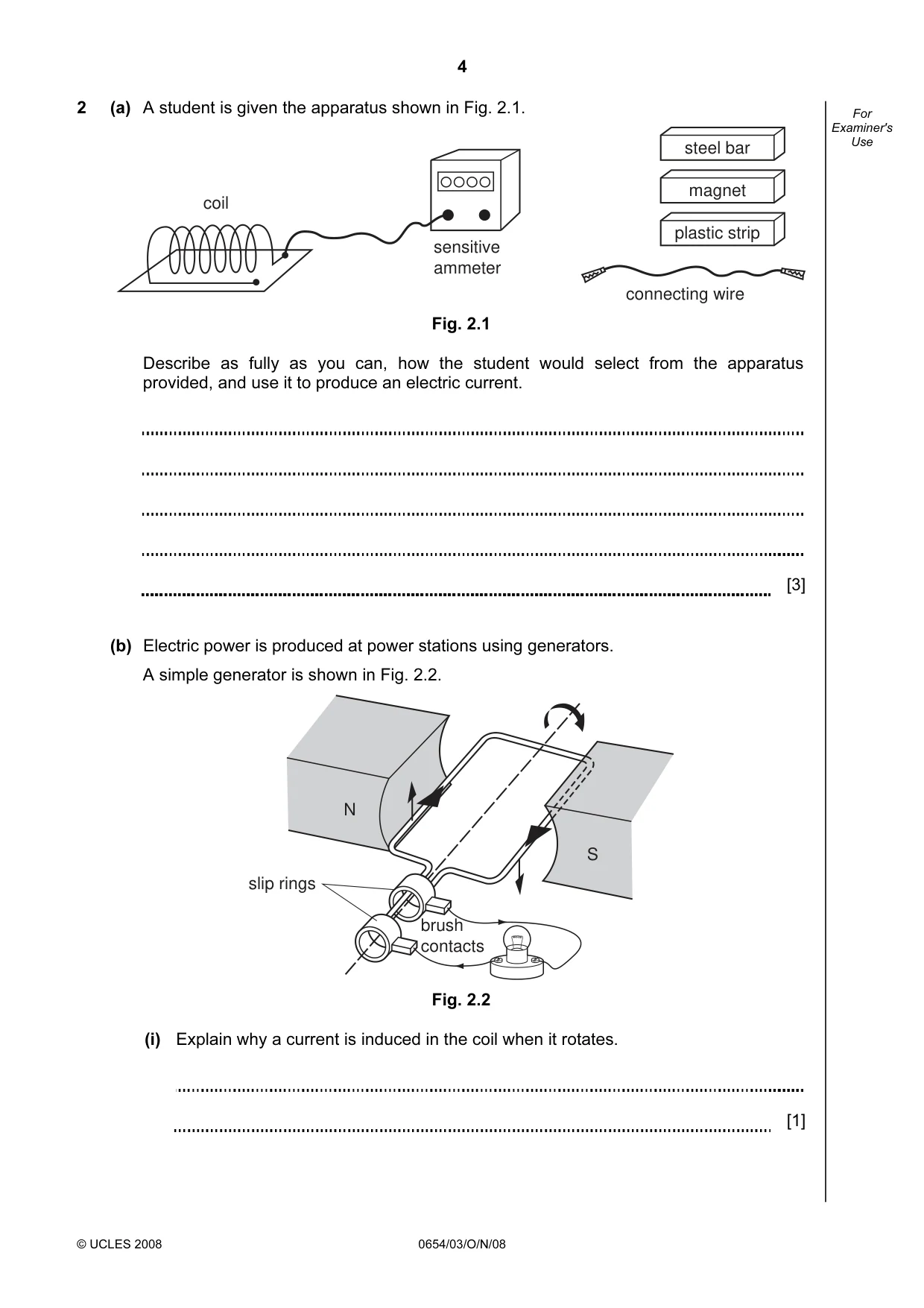 Cambridge IGCSE Sciences - Co-ordinated (Double) 0654 2008 Oct/Nov Paper 3 · Variant 1 question paper, page 4 of 28