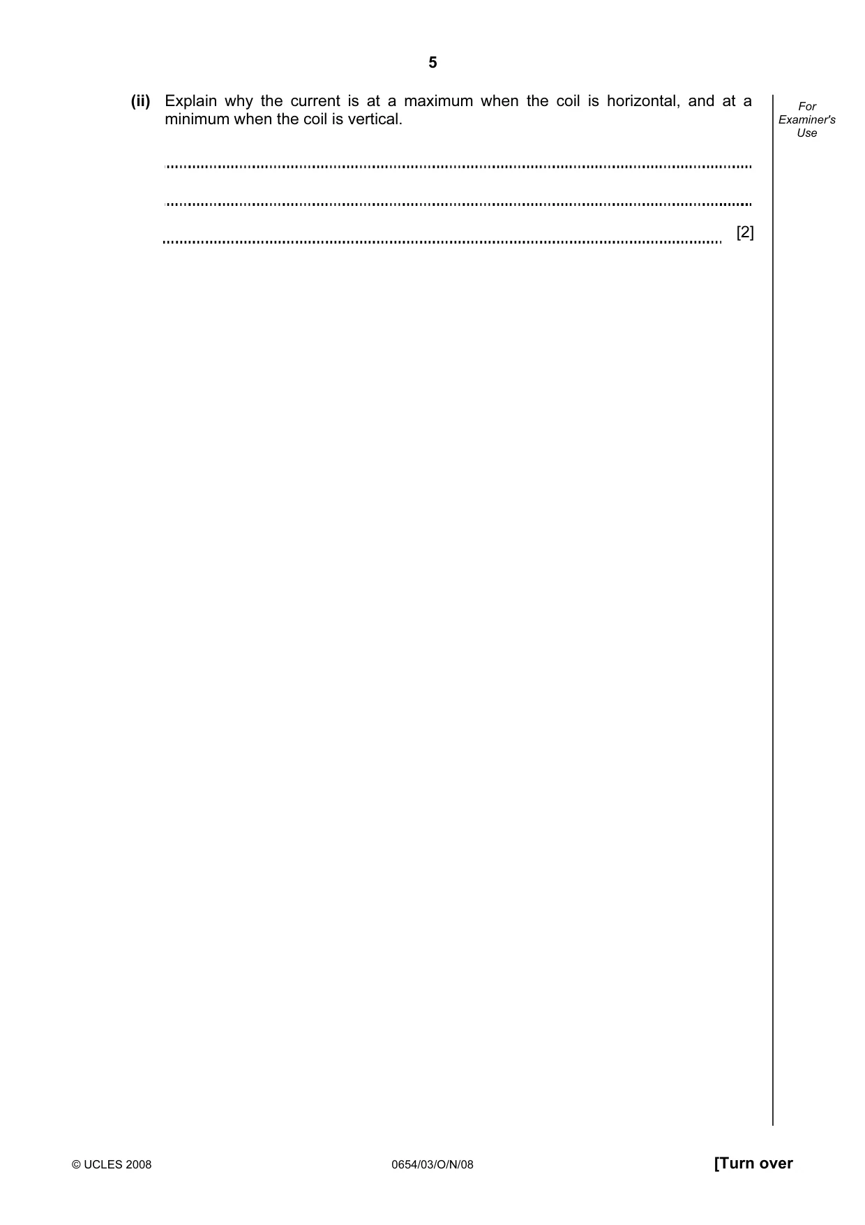 Cambridge IGCSE Sciences - Co-ordinated (Double) 0654 2008 Oct/Nov Paper 3 · Variant 1 question paper, page 5 of 28