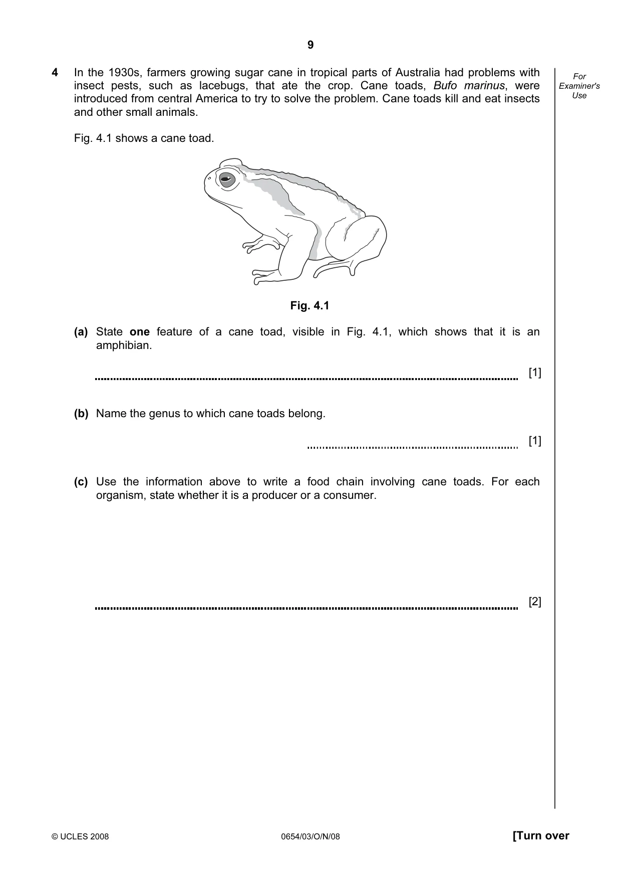 Cambridge IGCSE Sciences - Co-ordinated (Double) 0654 2008 Oct/Nov Paper 3 · Variant 1 question paper, page 9 of 28