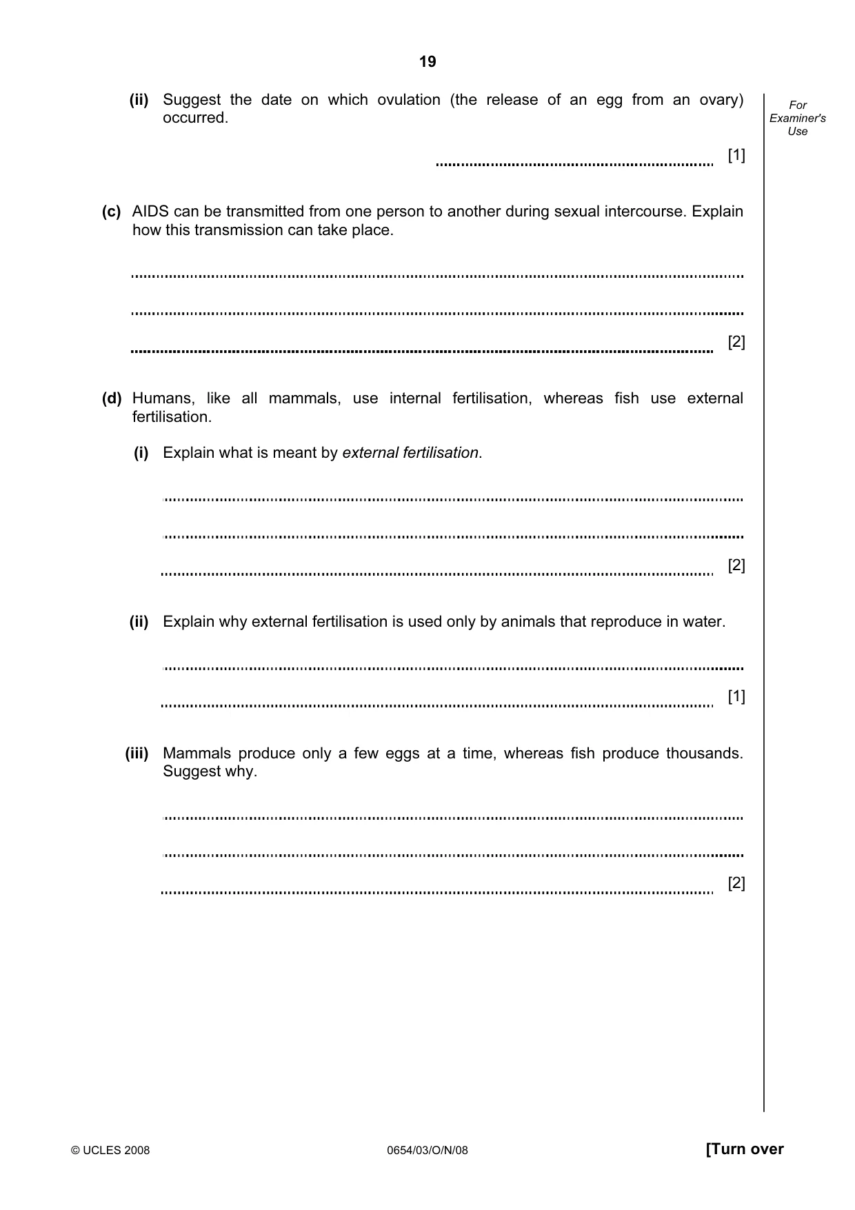 Cambridge IGCSE Sciences - Co-ordinated (Double) 0654 2008 Oct/Nov Paper 3 · Variant 1 question paper, page 19 of 28