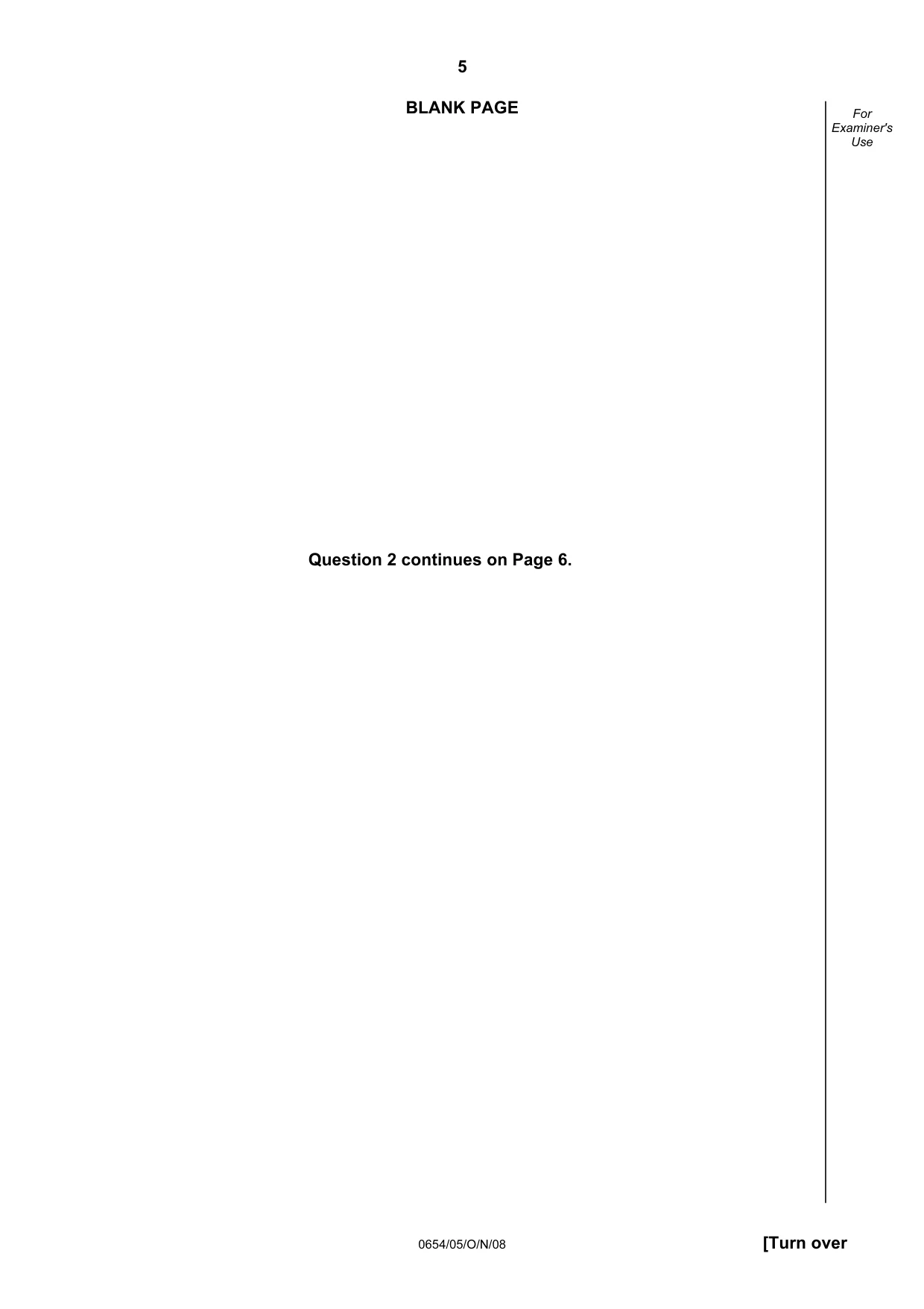Cambridge IGCSE Sciences - Co-ordinated (Double) 0654 2008 Oct/Nov Paper 5 · Variant 1 question paper, page 5 of 12