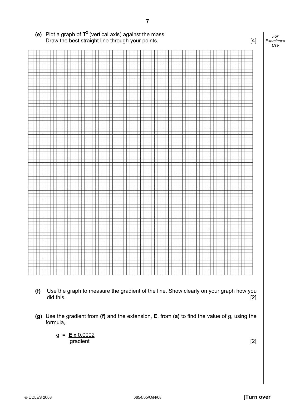 Cambridge IGCSE Sciences - Co-ordinated (Double) 0654 2008 Oct/Nov Paper 5 · Variant 1 question paper, page 7 of 12