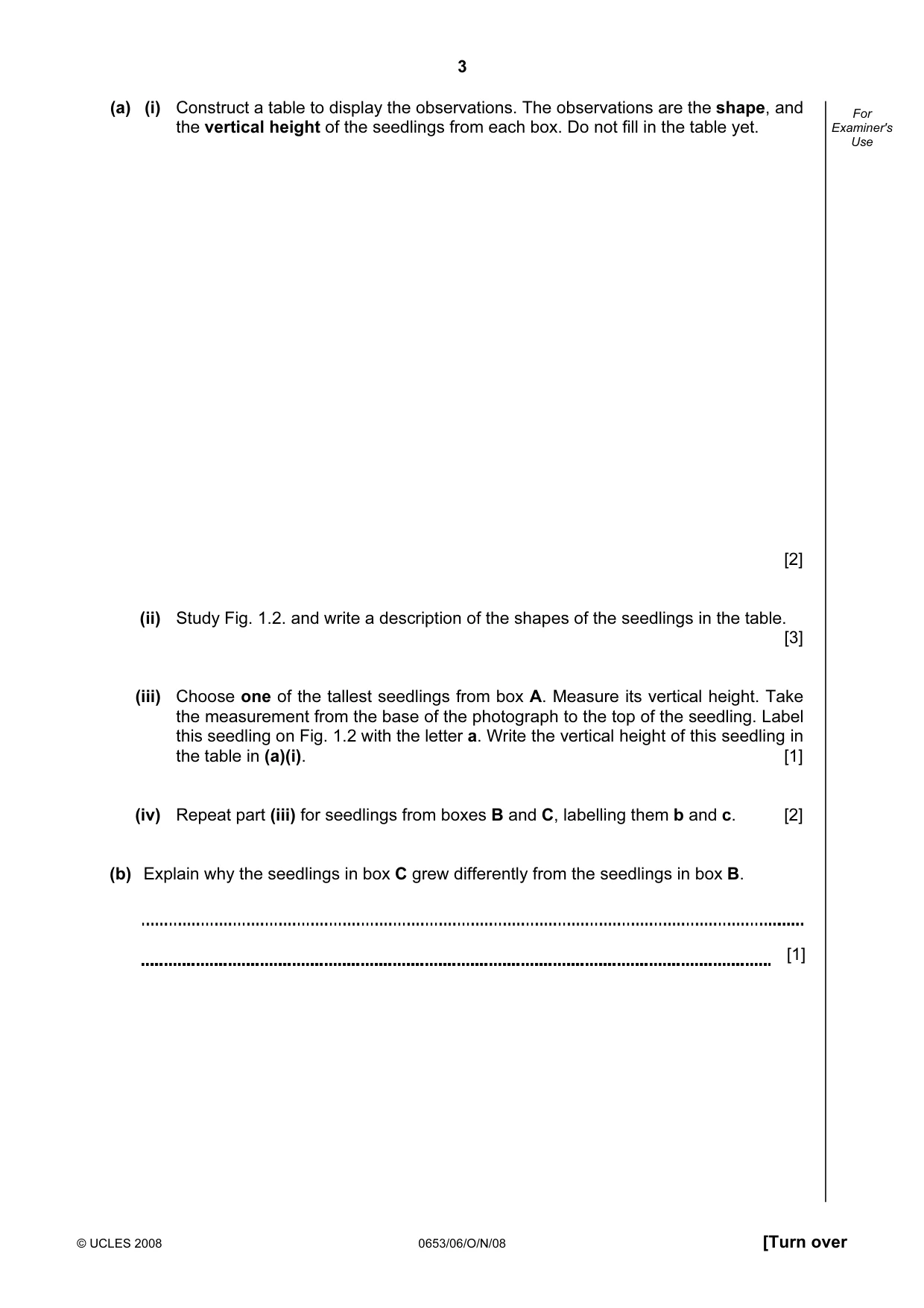 Cambridge IGCSE Sciences - Co-ordinated (Double) 0654 2008 Oct/Nov Paper 6 · Variant 1 question paper, page 3 of 20