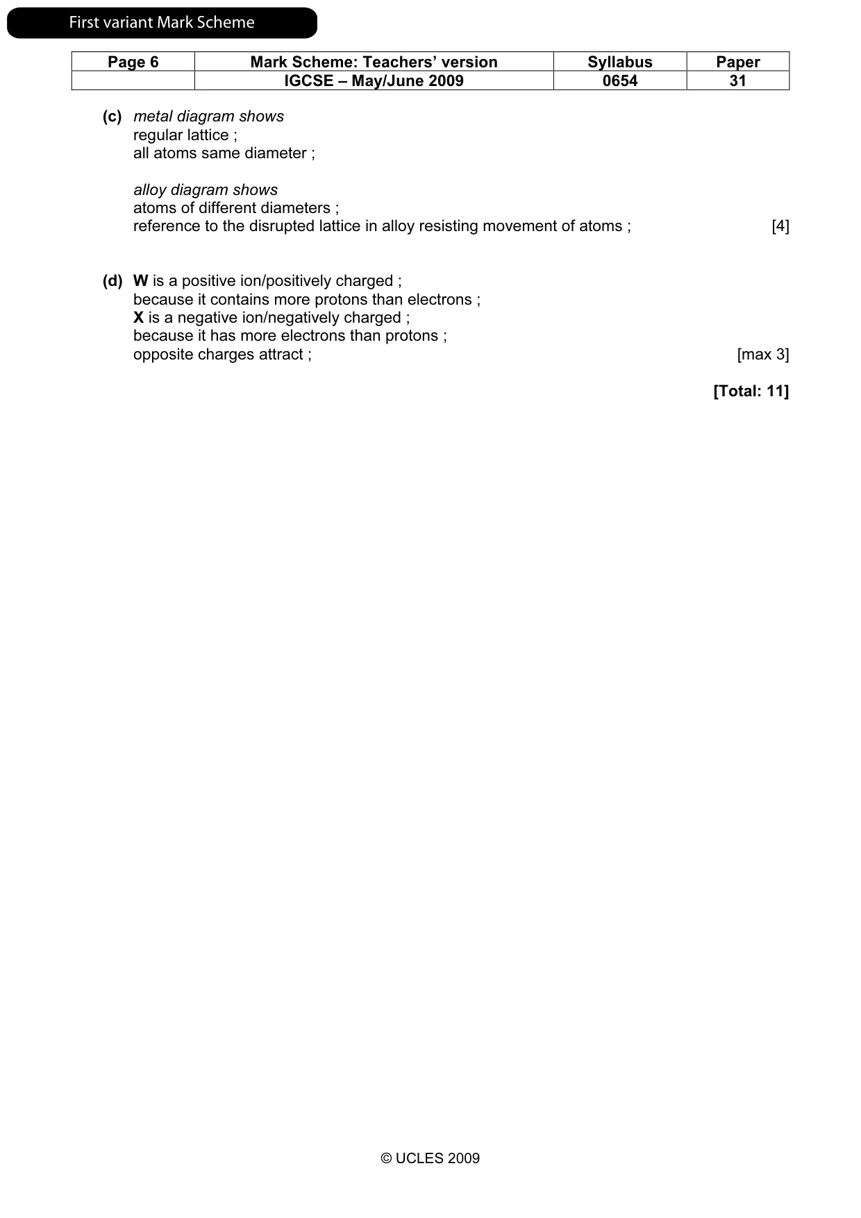 Mark scheme, page 7 of 13