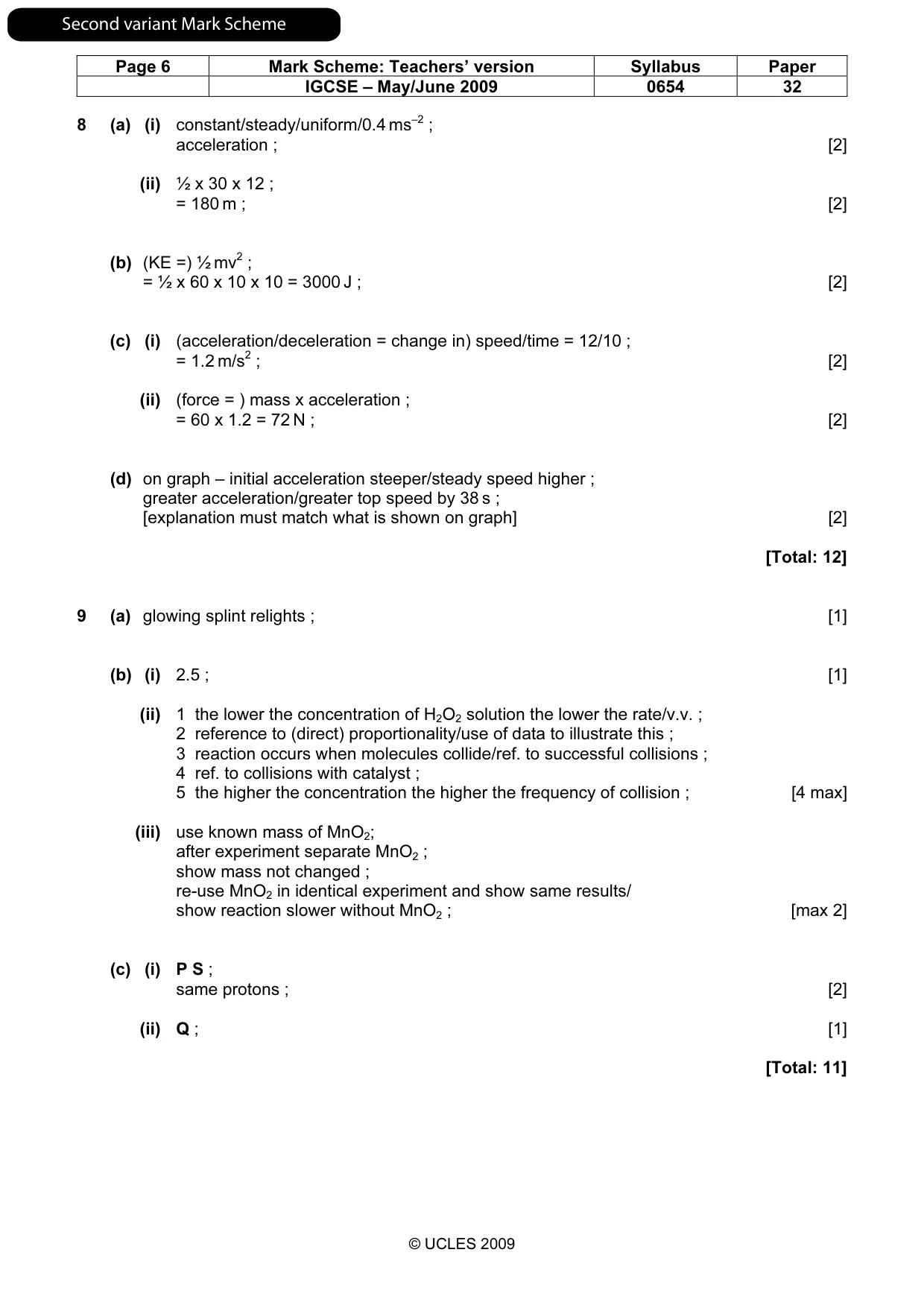 Mark scheme, page 13 of 13