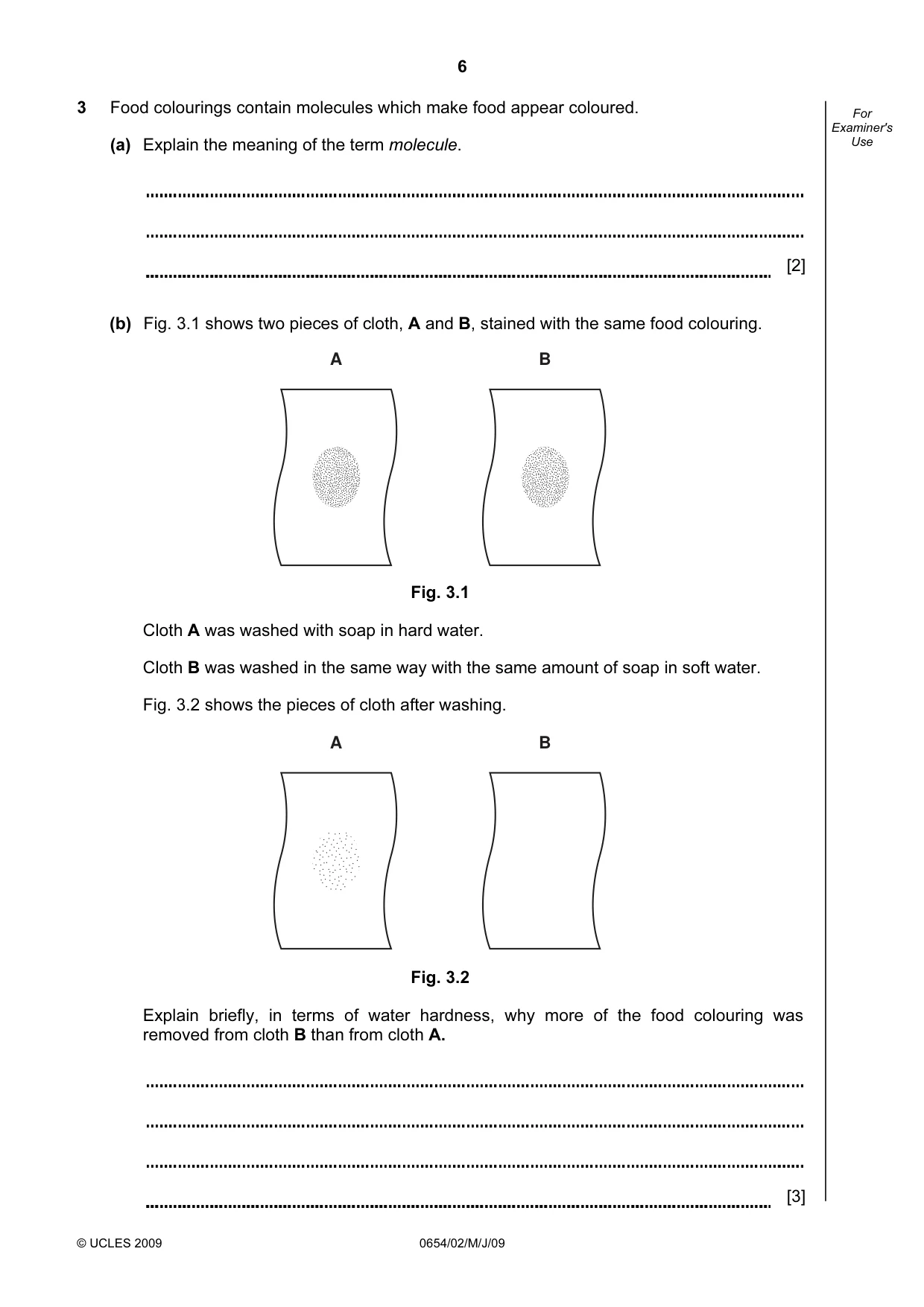 Cambridge IGCSE Sciences - Co-ordinated (Double) 0654 2009 May/June Paper 2 · Variant 1 question paper, page 6 of 28