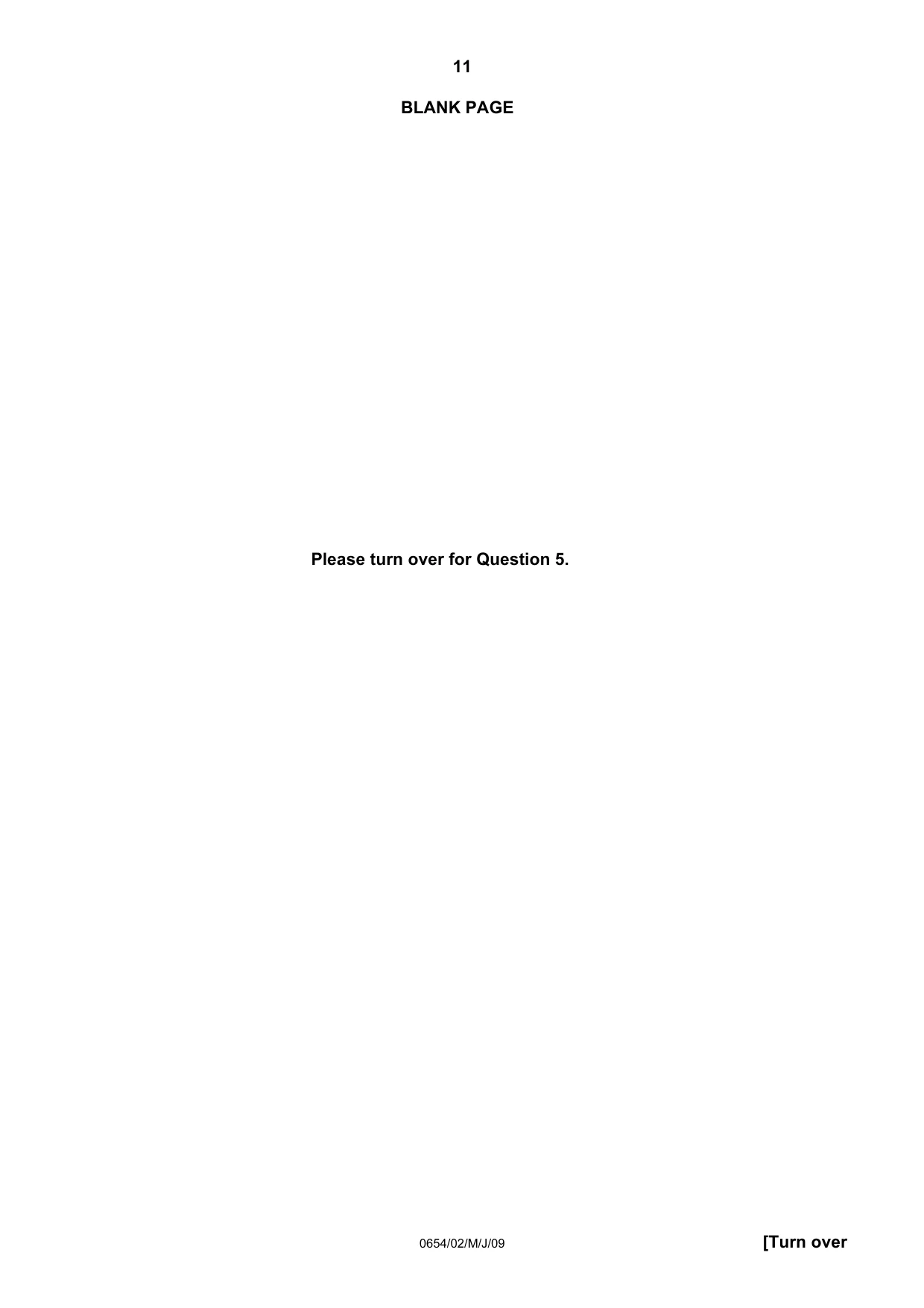 Cambridge IGCSE Sciences - Co-ordinated (Double) 0654 2009 May/June Paper 2 · Variant 1 question paper, page 11 of 28
