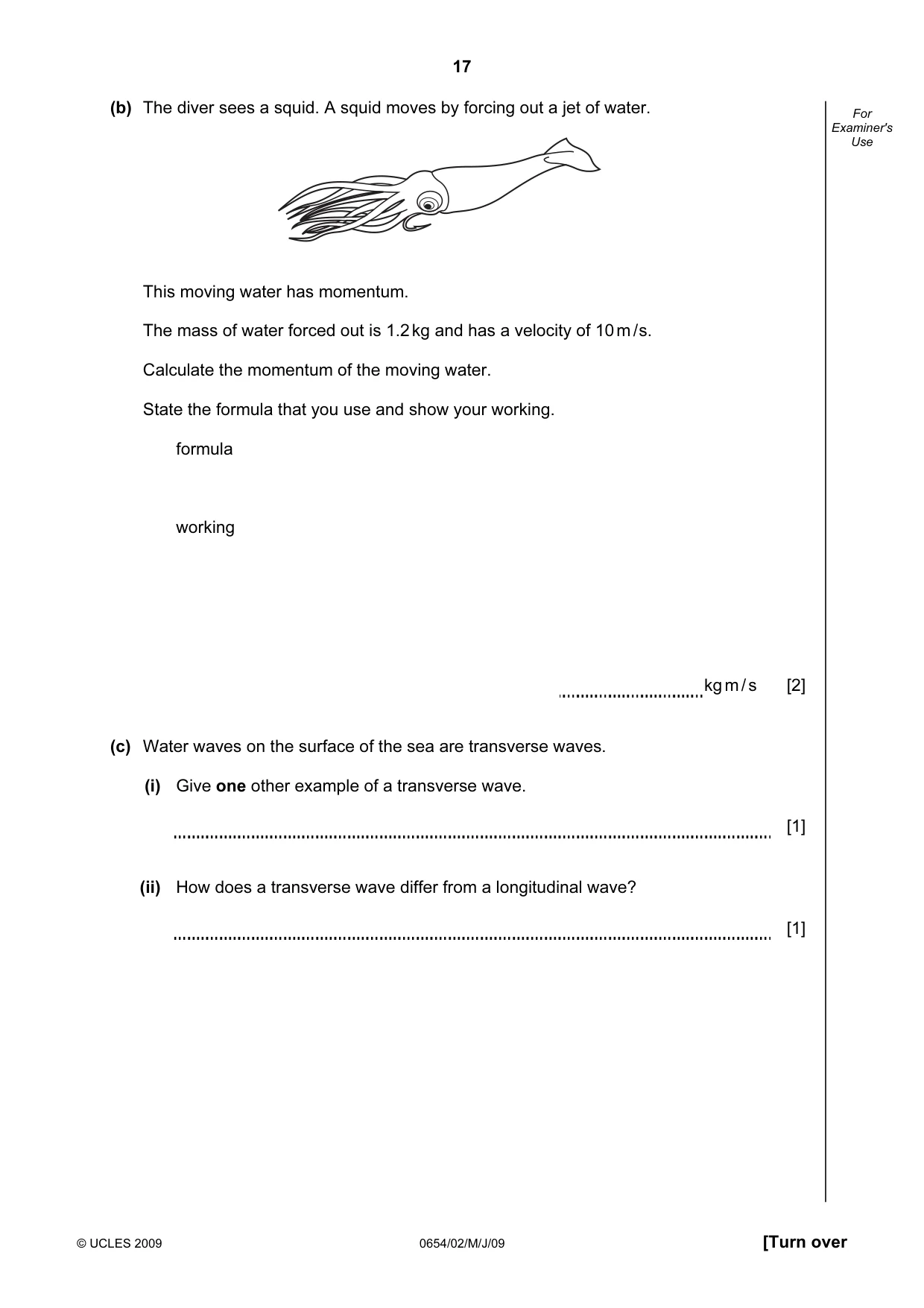 Cambridge IGCSE Sciences - Co-ordinated (Double) 0654 2009 May/June Paper 2 · Variant 1 question paper, page 17 of 28