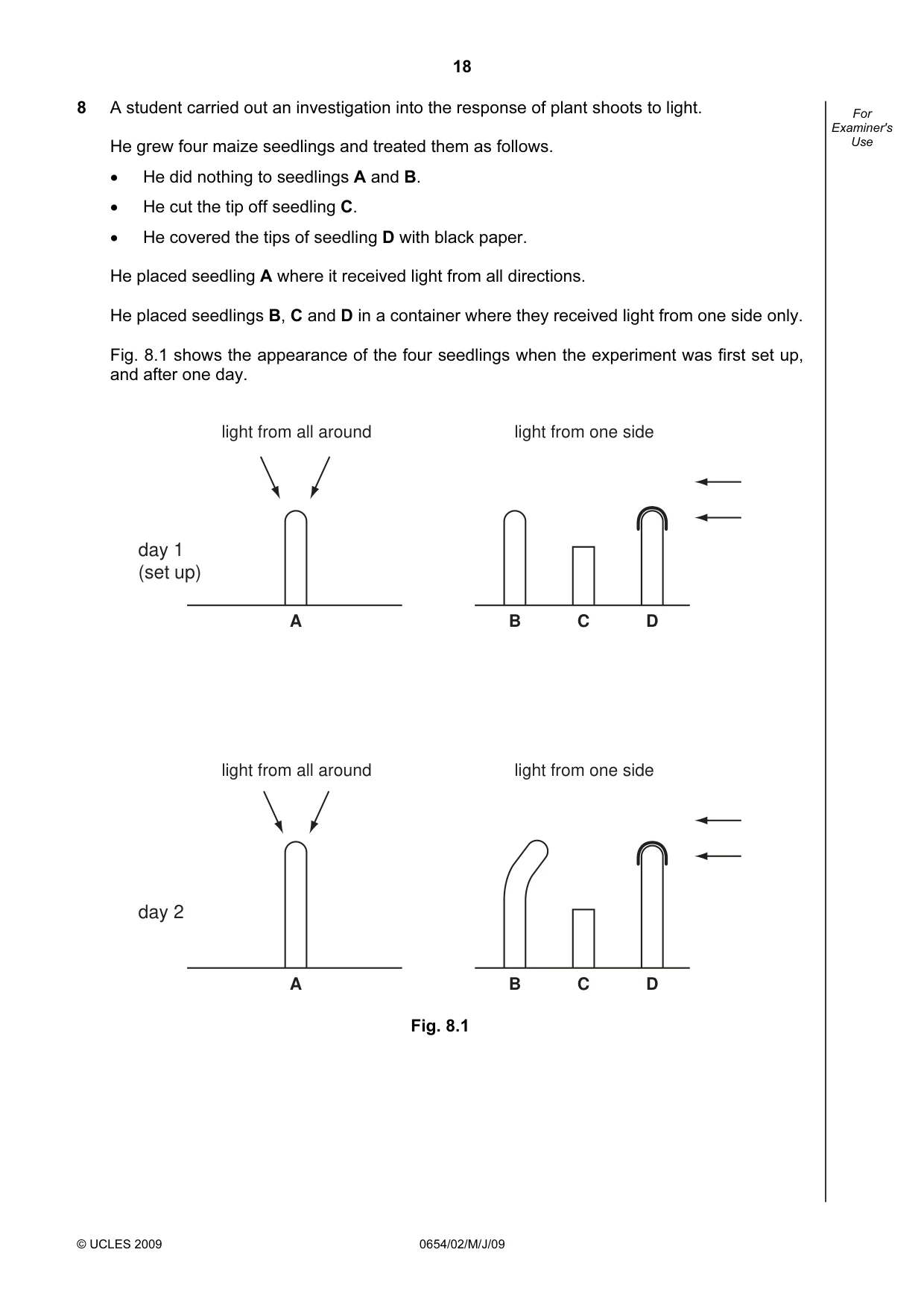 Cambridge IGCSE Sciences - Co-ordinated (Double) 0654 2009 May/June Paper 2 · Variant 1 question paper, page 18 of 28