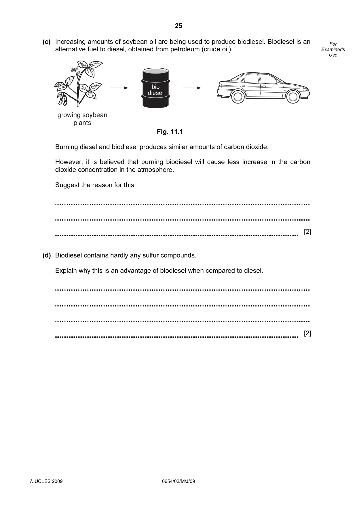 Cambridge IGCSE Sciences - Co-ordinated (Double) 0654 2009 May/June Paper 2 · Variant 1 question paper, page 25 of 28