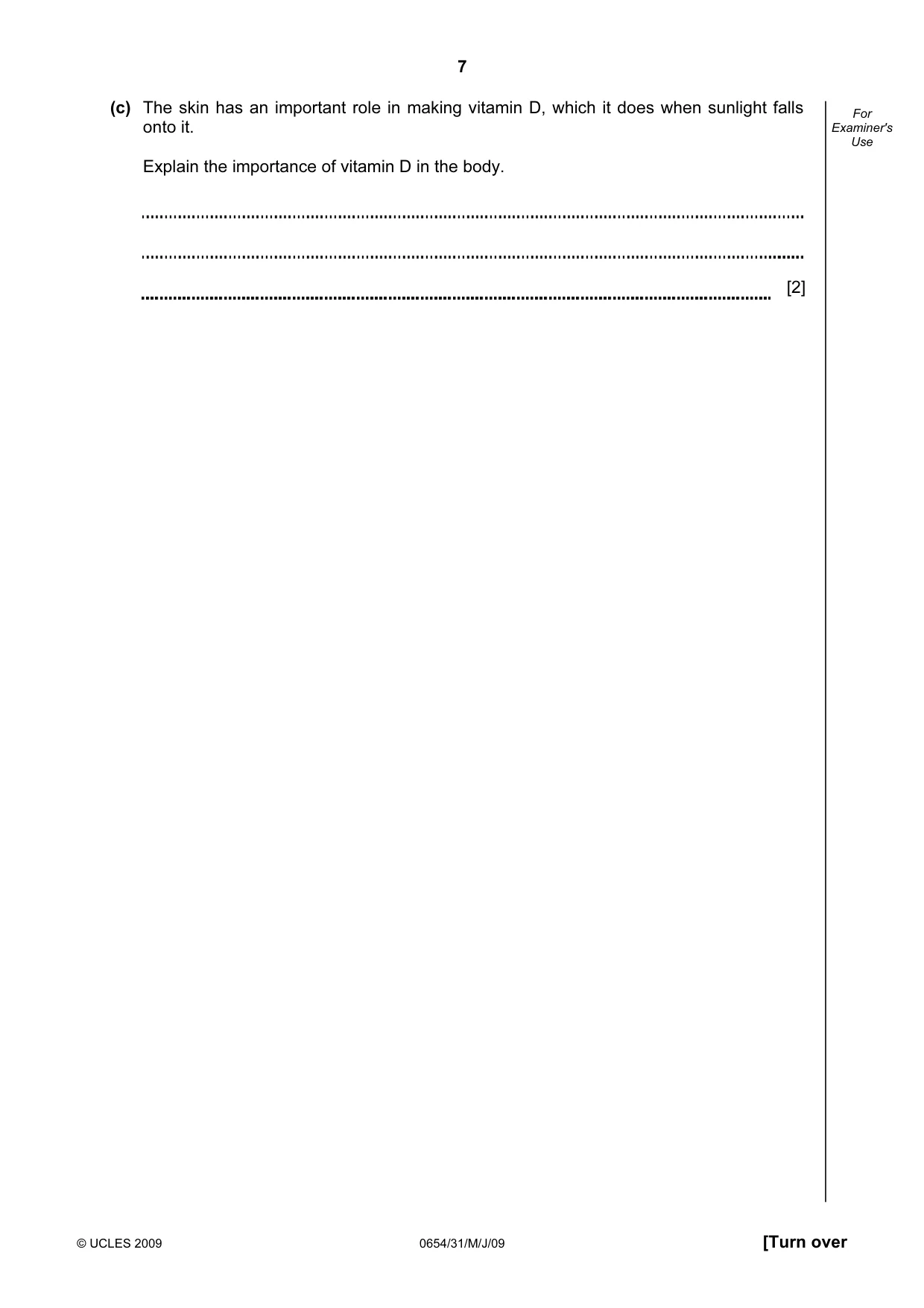 Cambridge IGCSE Sciences - Co-ordinated (Double) 0654 2009 May/June Paper 3 · Variant 1 question paper, page 8 of 57