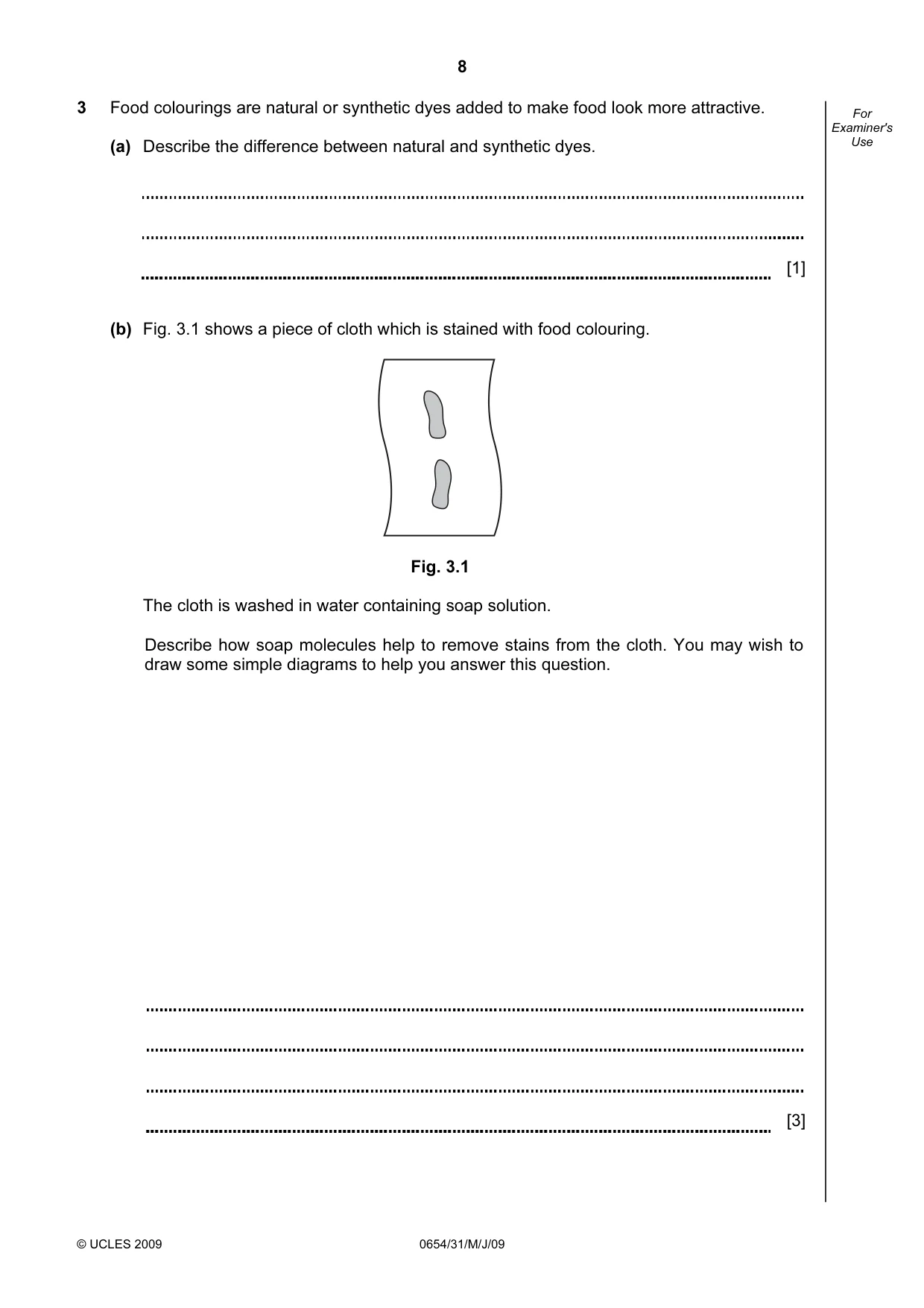 Cambridge IGCSE Sciences - Co-ordinated (Double) 0654 2009 May/June Paper 3 · Variant 1 question paper, page 9 of 57