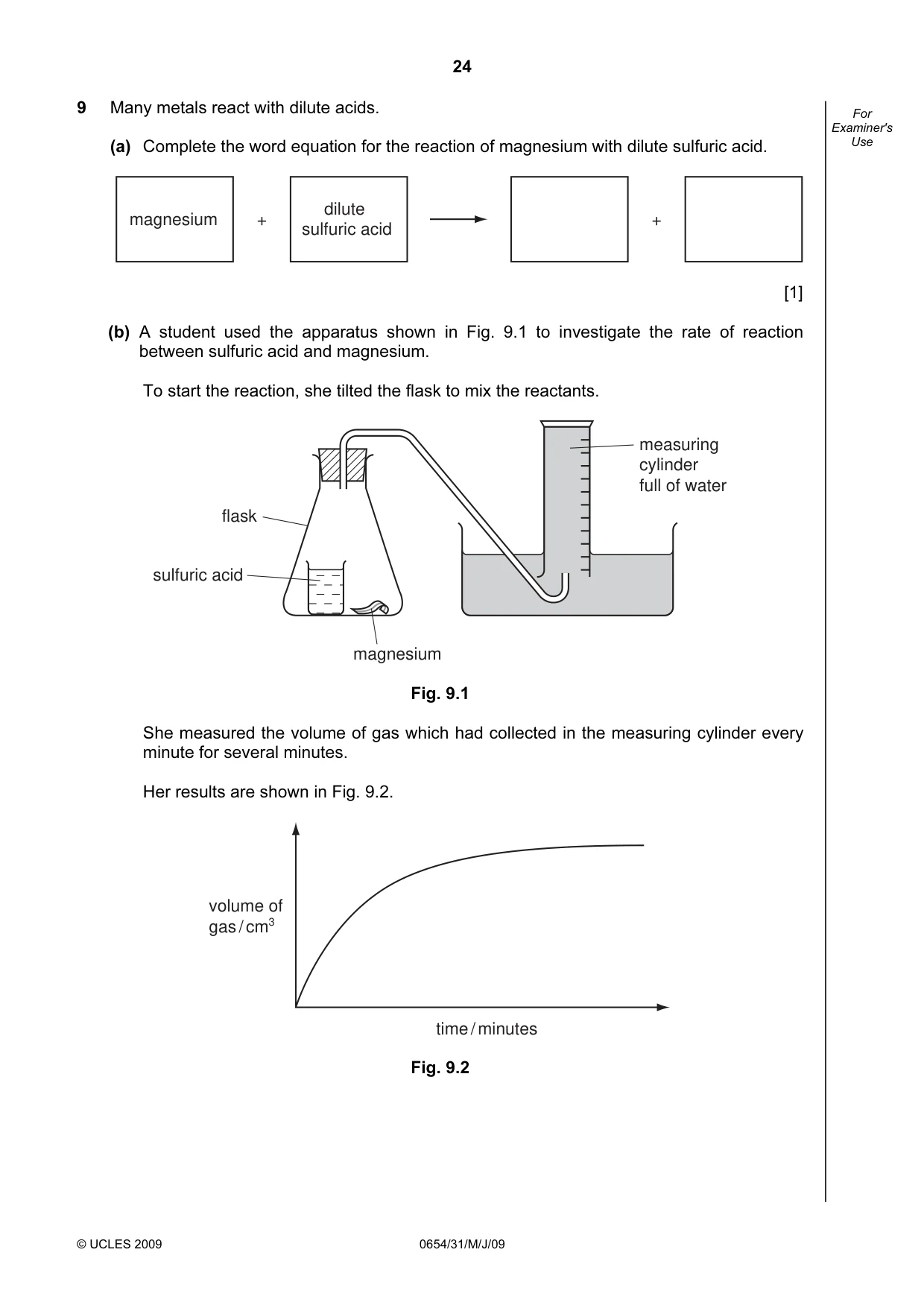 Cambridge IGCSE Sciences - Co-ordinated (Double) 0654 2009 May/June Paper 3 · Variant 1 question paper, page 25 of 57