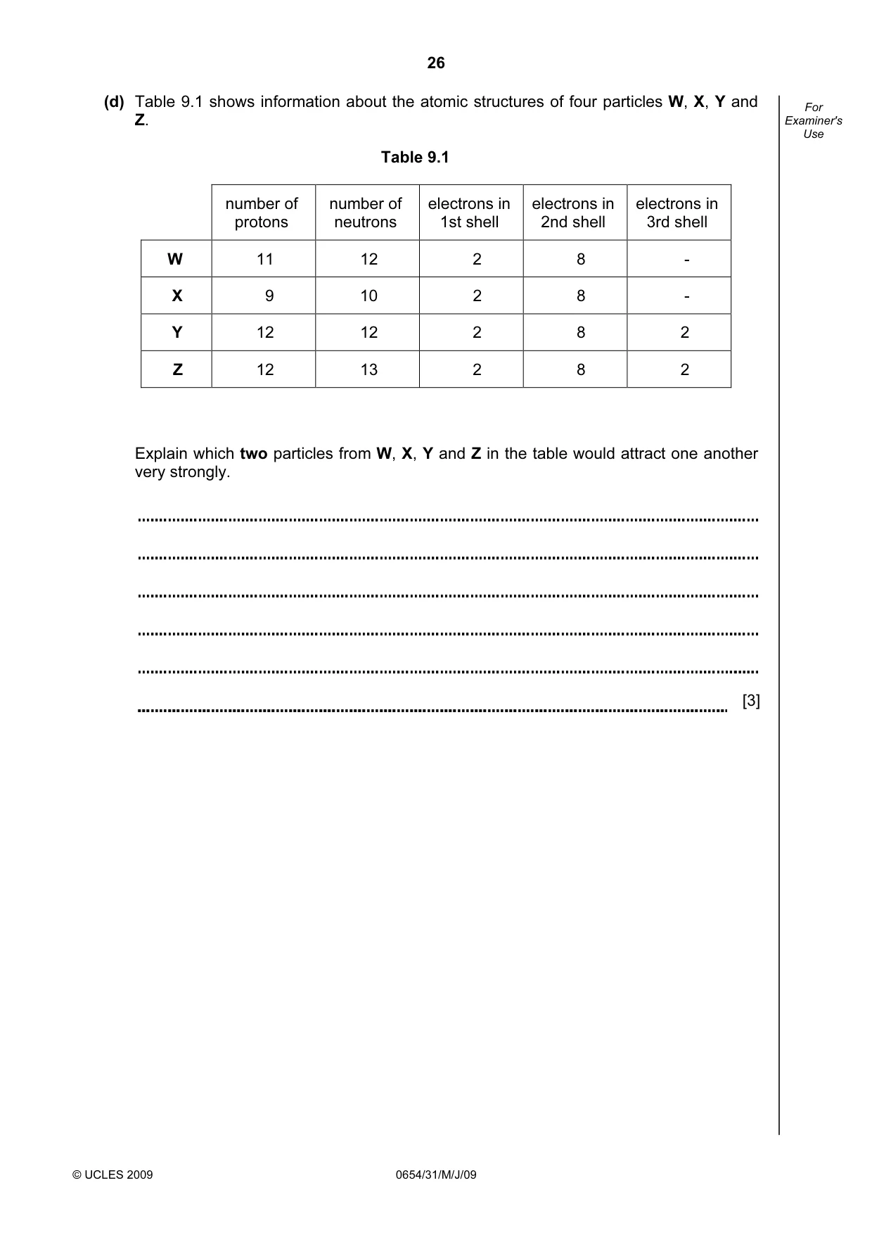 Cambridge IGCSE Sciences - Co-ordinated (Double) 0654 2009 May/June Paper 3 · Variant 1 question paper, page 27 of 57
