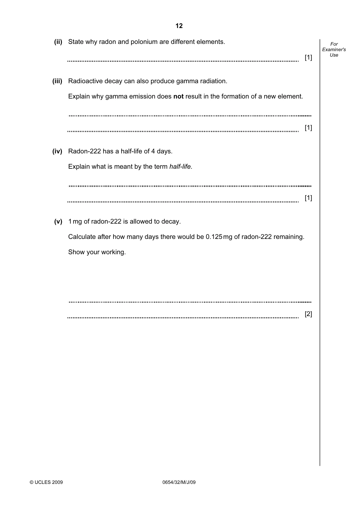 Cambridge IGCSE Sciences - Co-ordinated (Double) 0654 2009 May/June Paper 3 · Variant 1 question paper, page 41 of 57