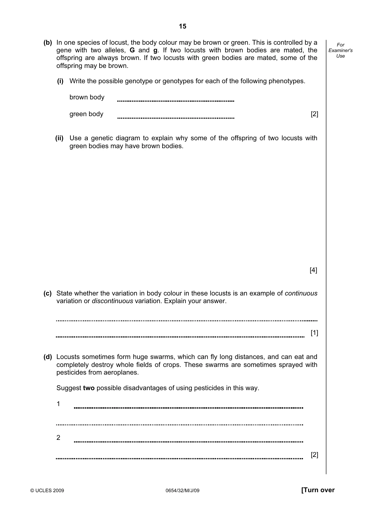 Cambridge IGCSE Sciences - Co-ordinated (Double) 0654 2009 May/June Paper 3 · Variant 1 question paper, page 44 of 57
